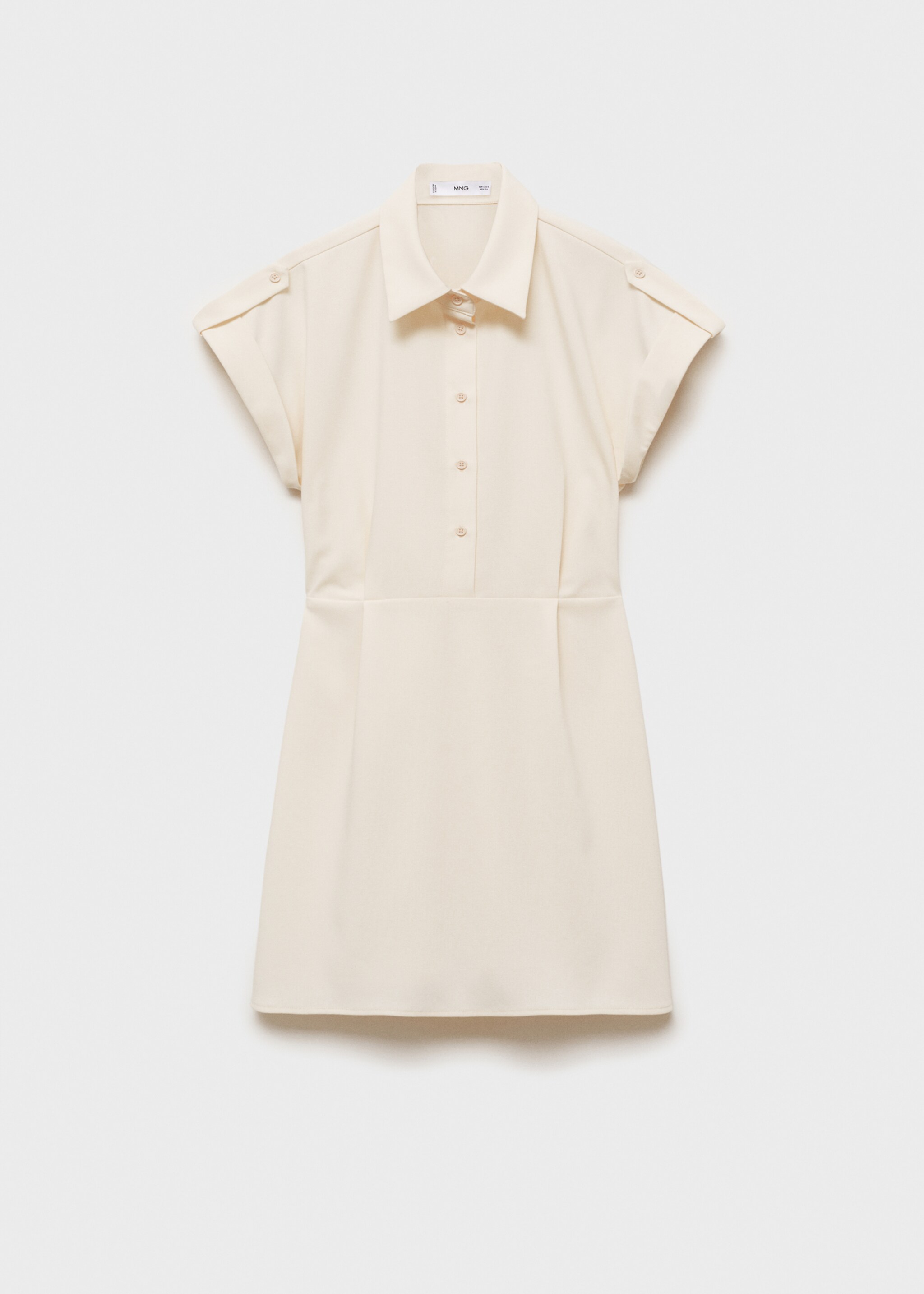 Short shirt dress - Article without model, Ecru. Ref: 77082912-00.