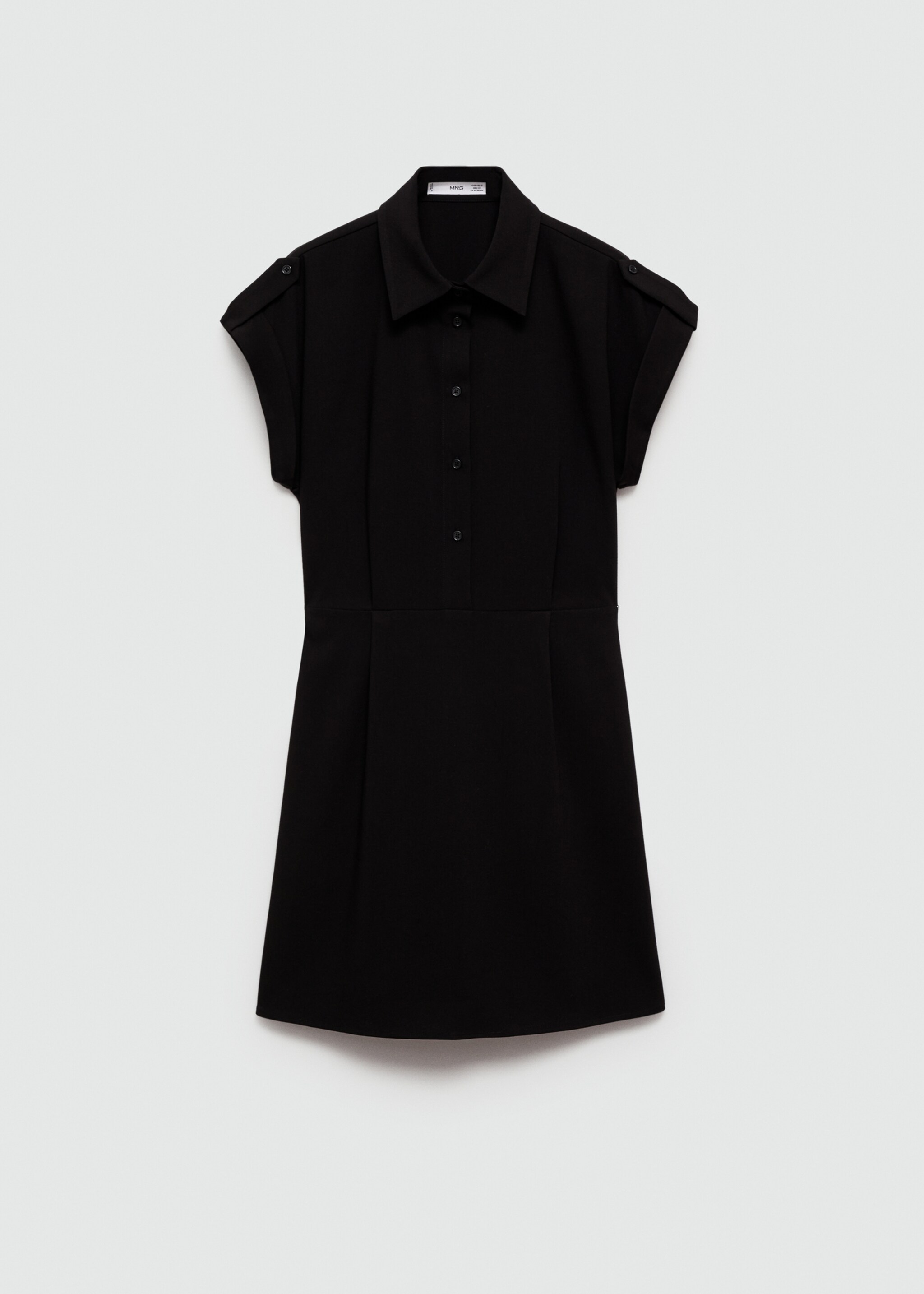 Short shirt dress - Article without model, Black. Ref: 77082912-00.