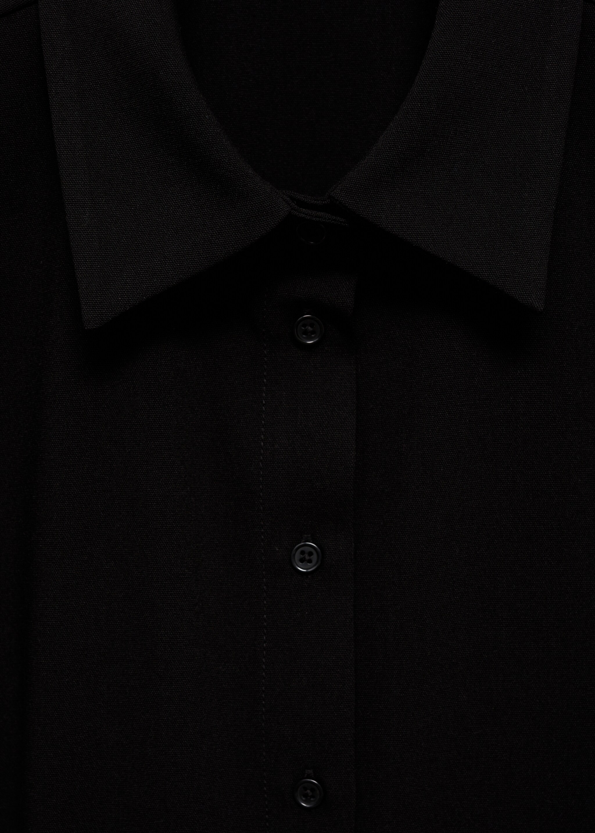 Short shirt dress - Details of the article 8, Black. Ref: 77082912-00.