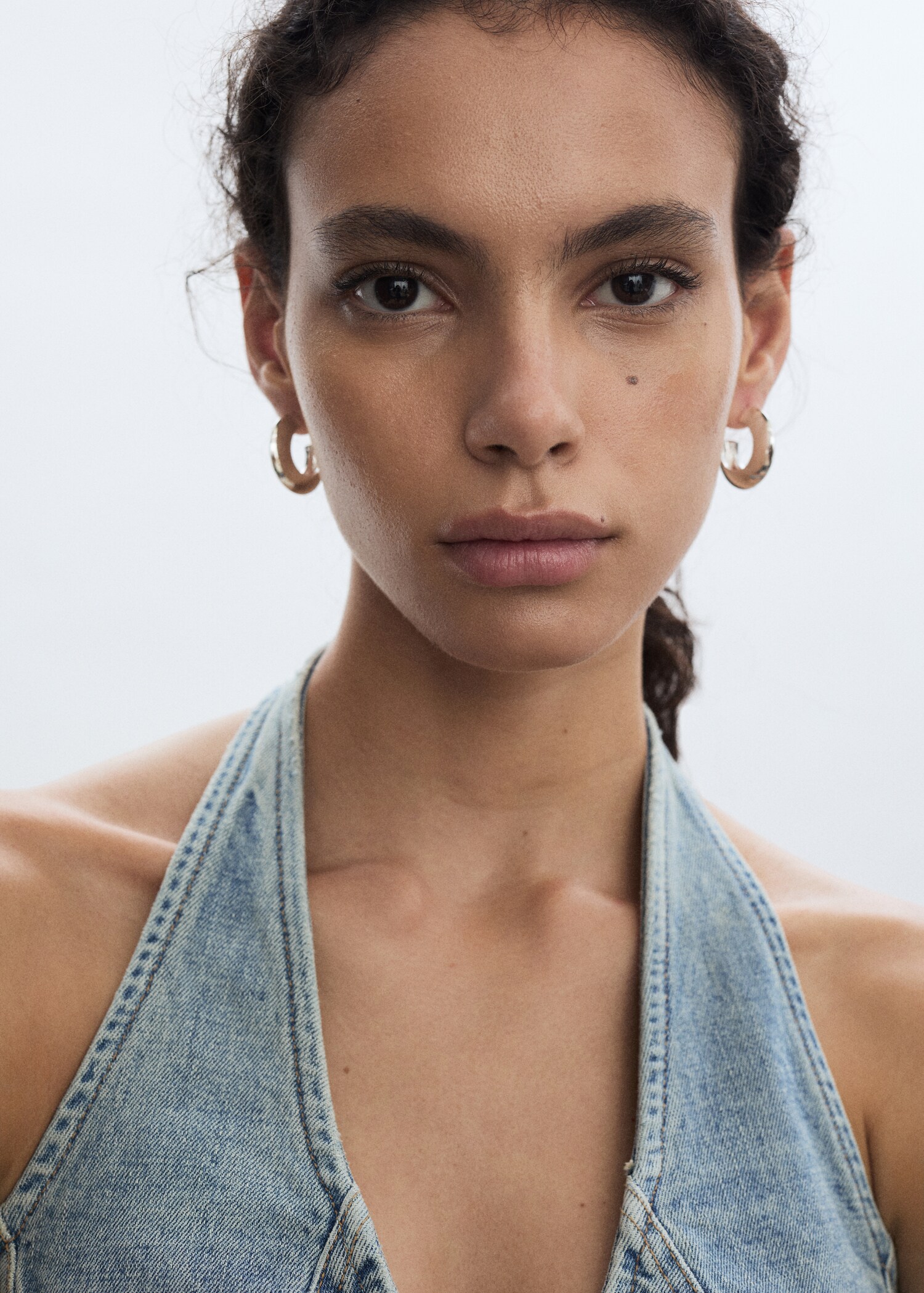 Top vaquero cuello halter - Detalle del artículo 1