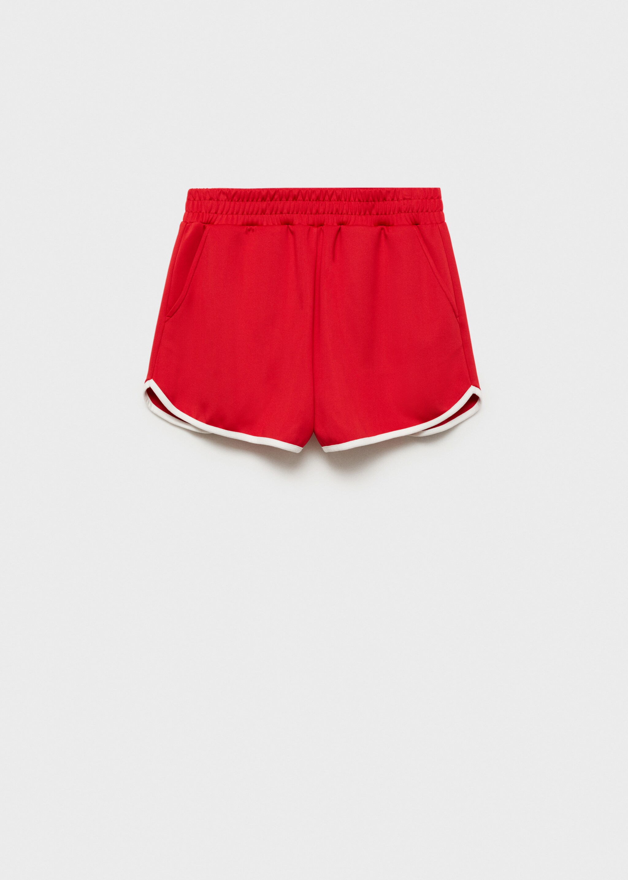 Straight shorts with contrasting trim - Article without model