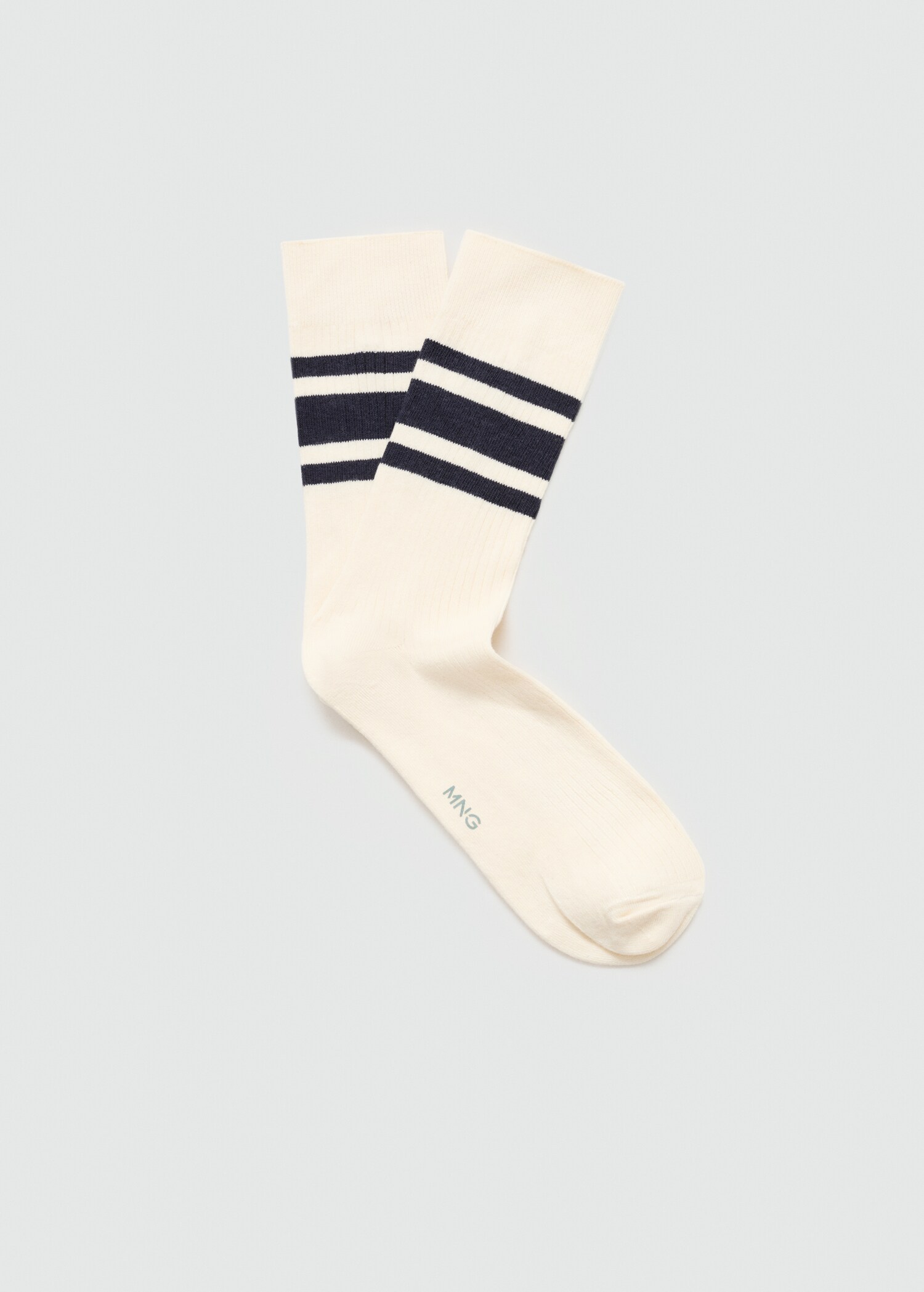 Striped ribbed cotton socks - Article without model