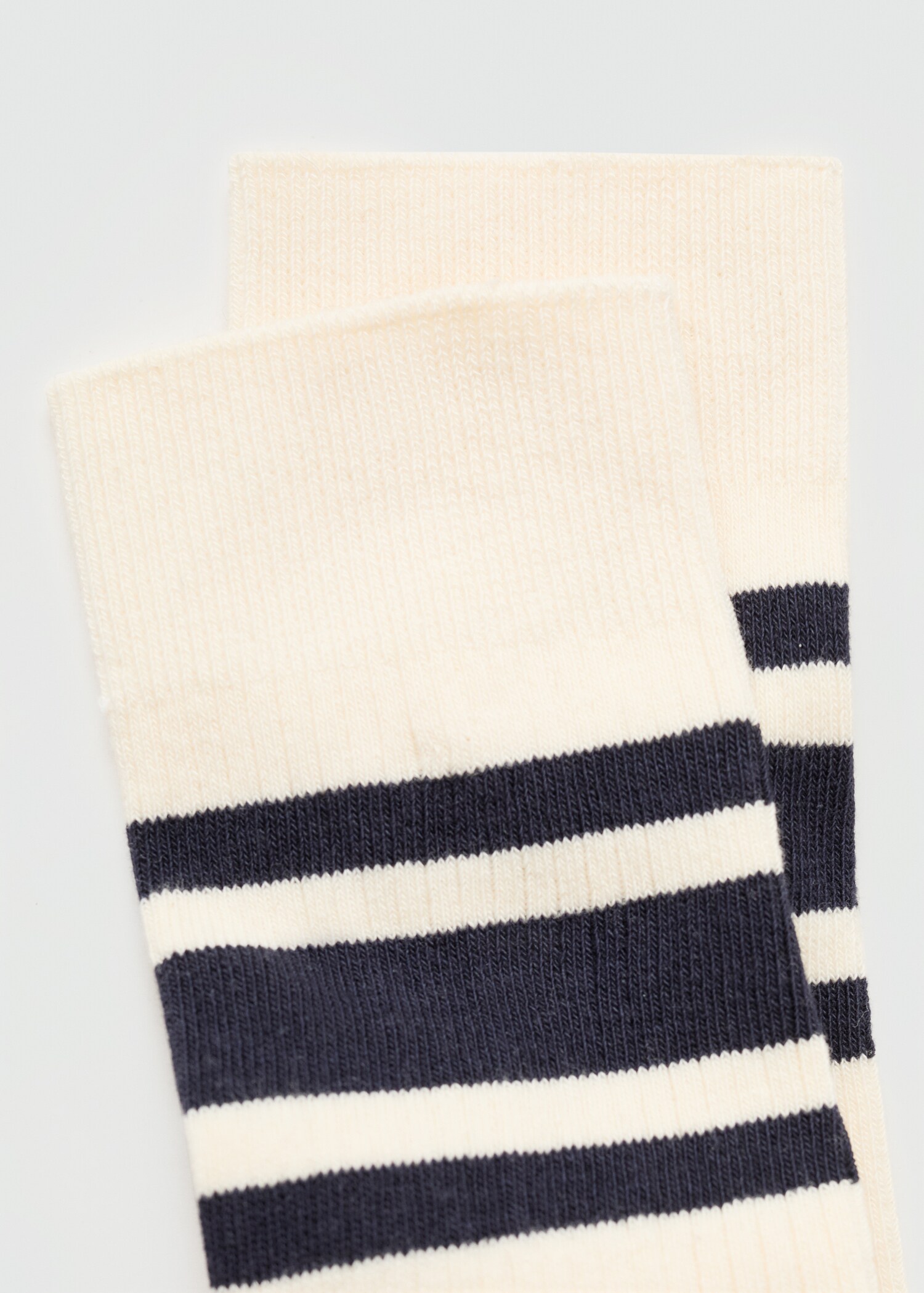 Striped ribbed cotton socks - Details of the article 8