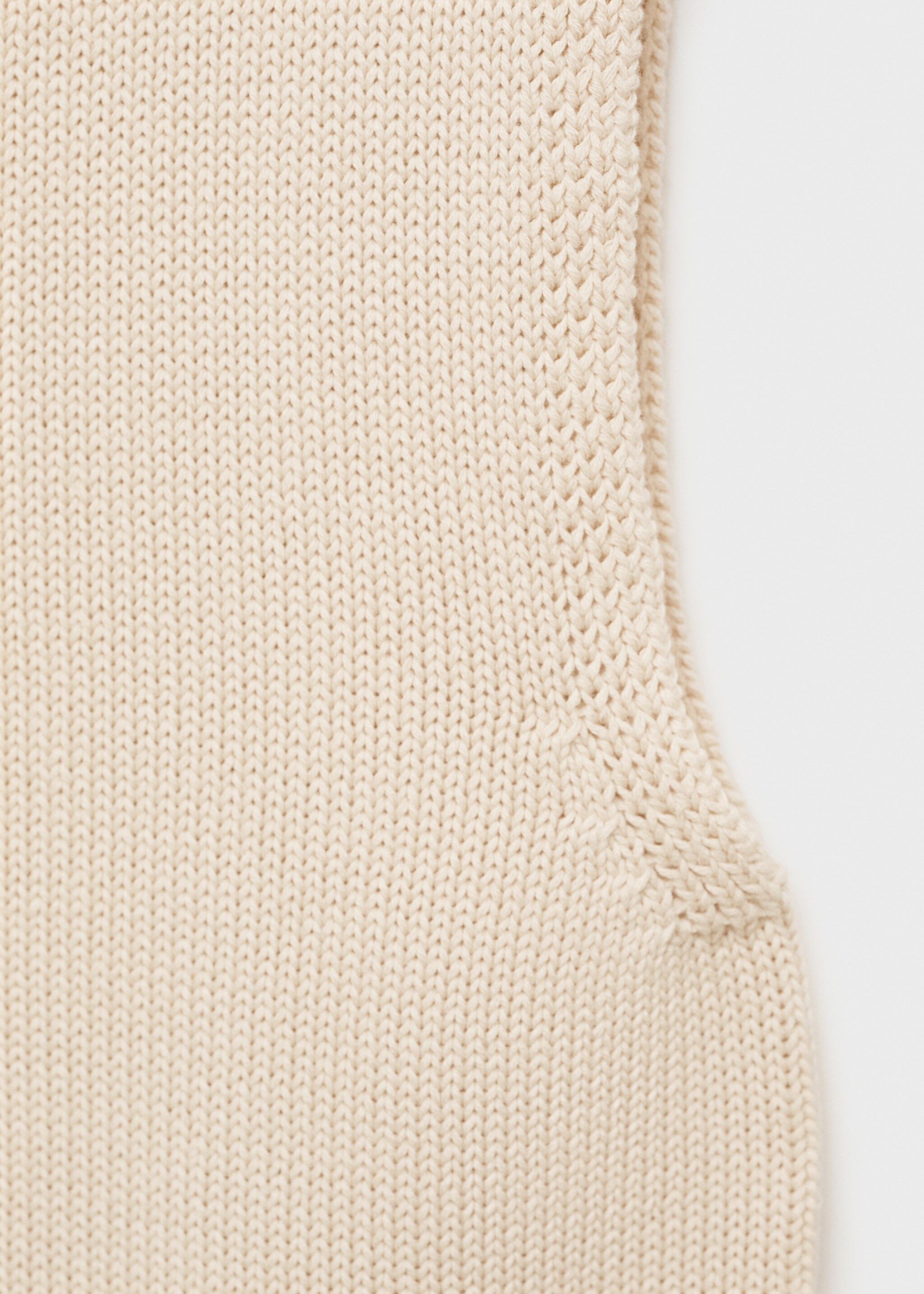 Gestreept gebreid vest - Detail van het artikel 0, Open beige. Ref: 77082931-00.