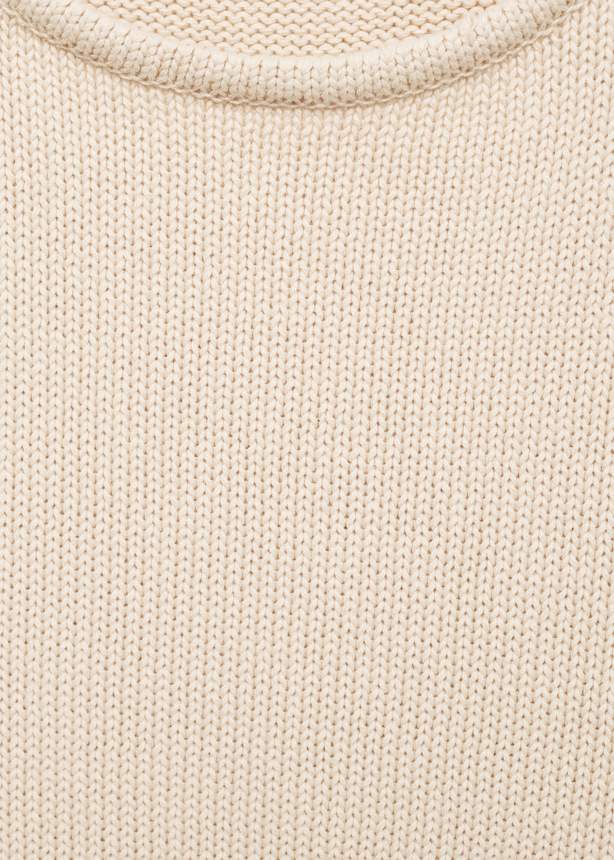 Gestreept gebreid vest - Detail van het artikel 8, Open beige. Ref: 77082931-00.