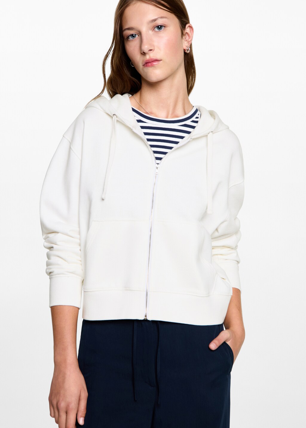 Zipped hoodie - Teen Girl | MANGO OUTLET USA