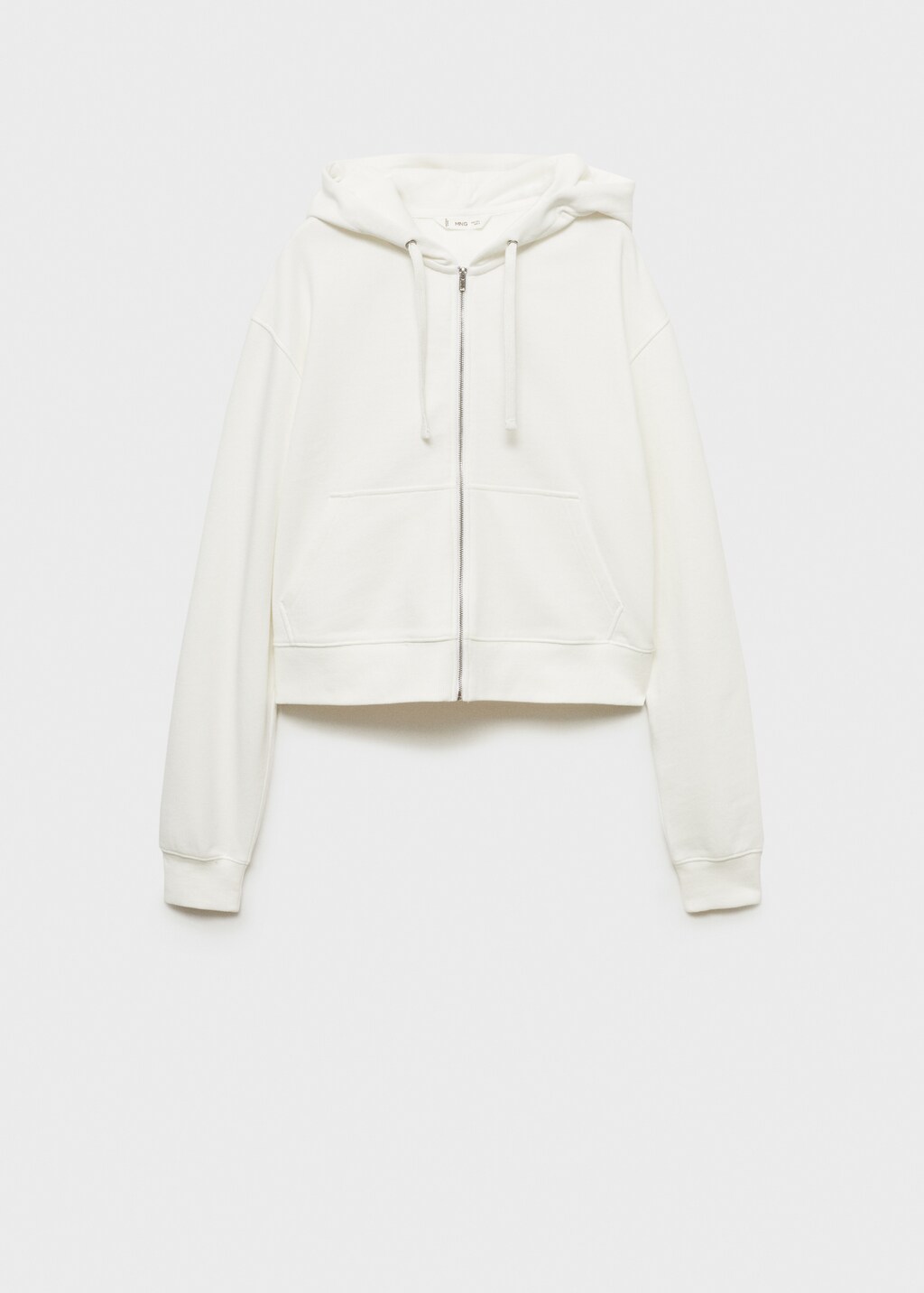 X-girl◆CONTRAST PIPING CROPPED HOODIE/M/コットン/WHT/105241012010 Cropped cotton sweatshirt - Teen Girl | MANGO OUTLET USA