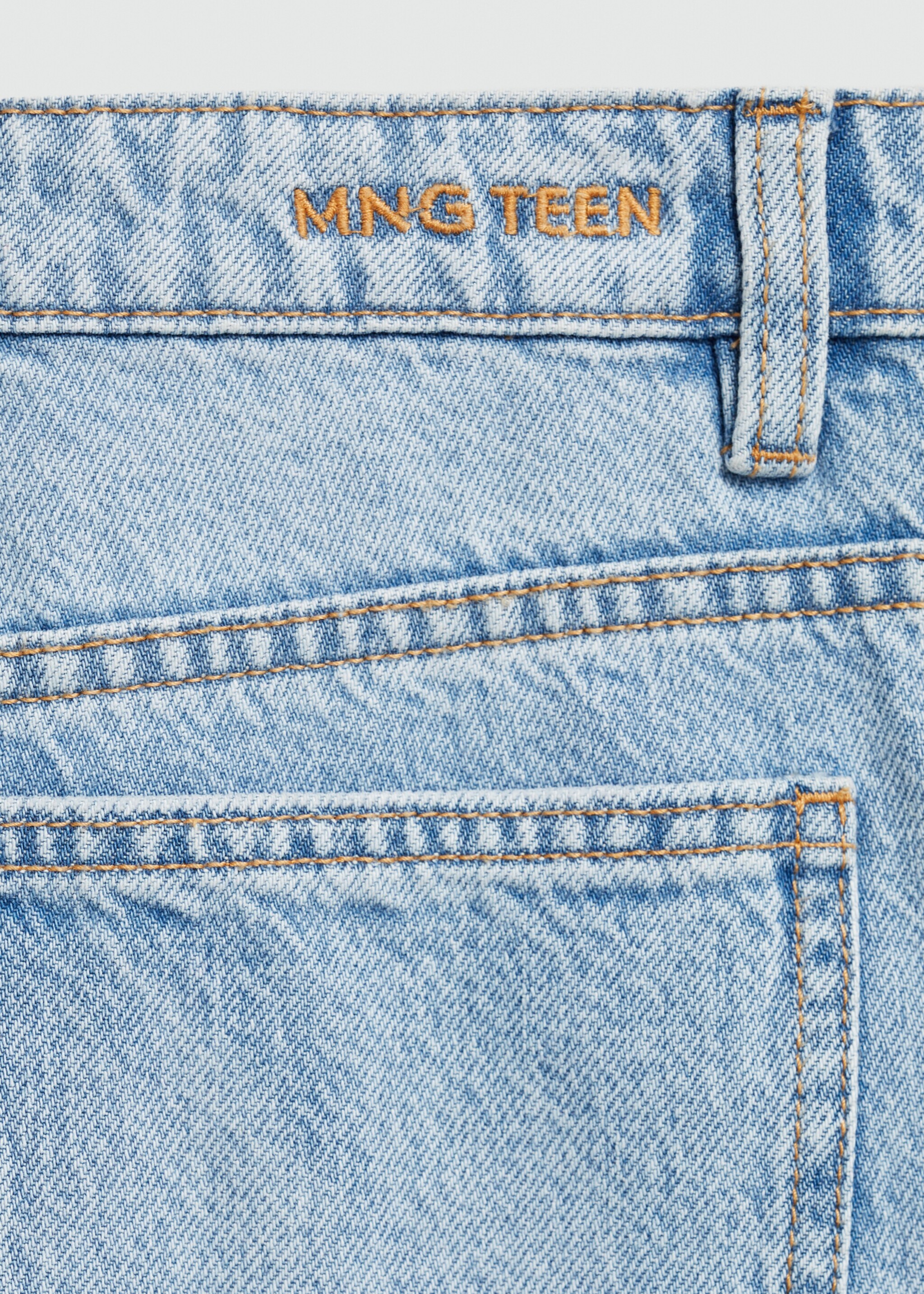 Jeans à boca de sino - Pormenor do artigo 0, Azul-médio. Ref: 77082935-00.