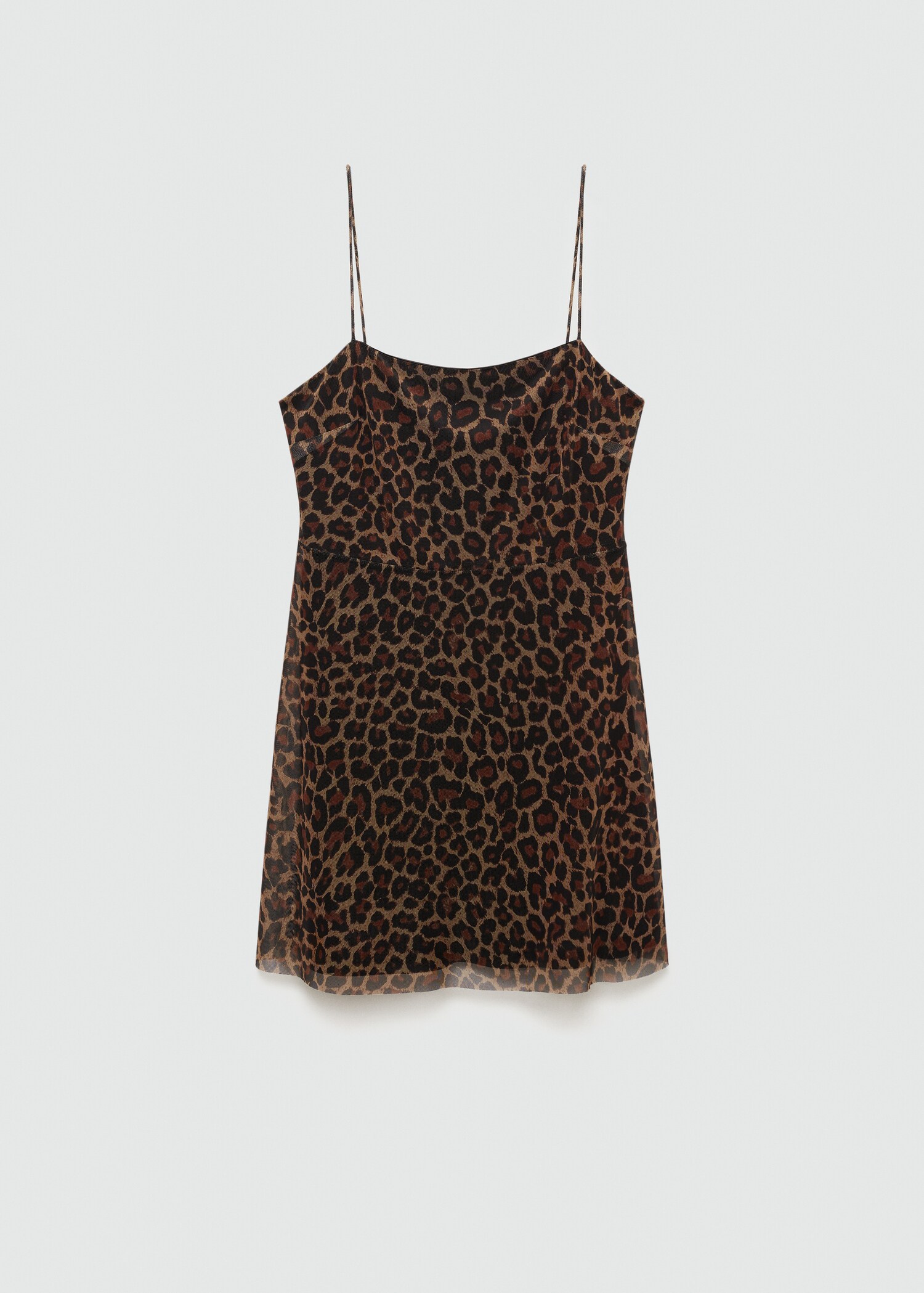 Kurzes Kleid mit Leo-Print - Artikel ohne Model