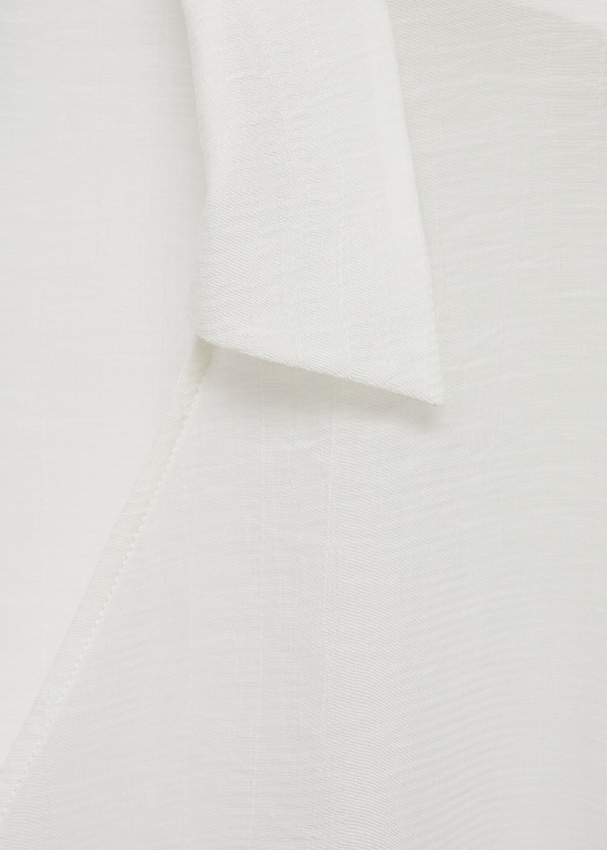 Flared-sleeve blouse with bow - Details of the article 0, Off White. Ref: 77083263-00.