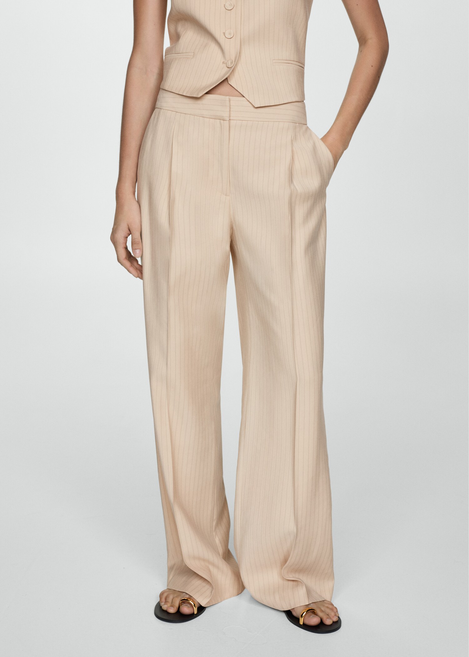 Striped suit trousers - Medium plane