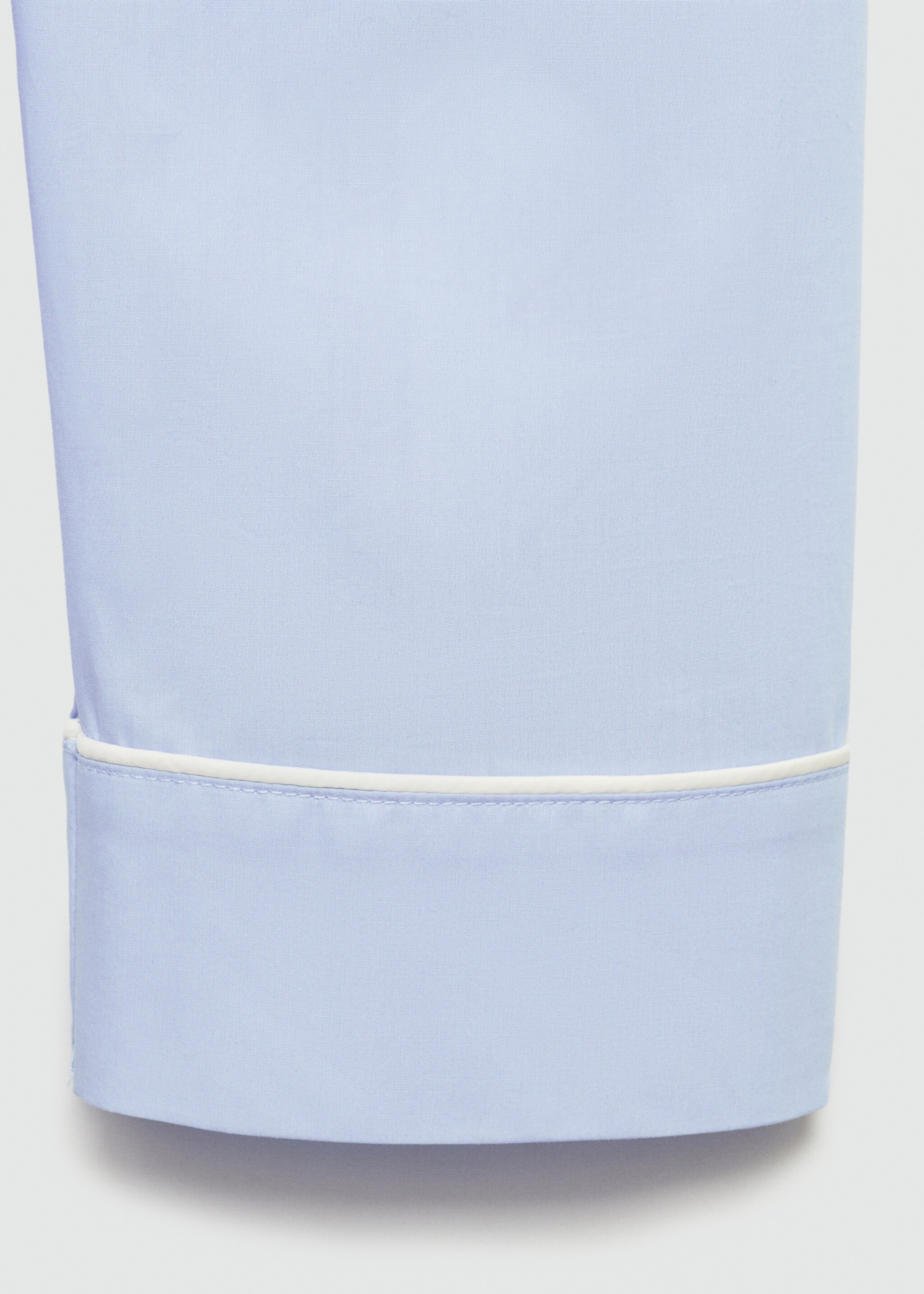 Pyjama shirt with contrasting finish - Details of the article 0