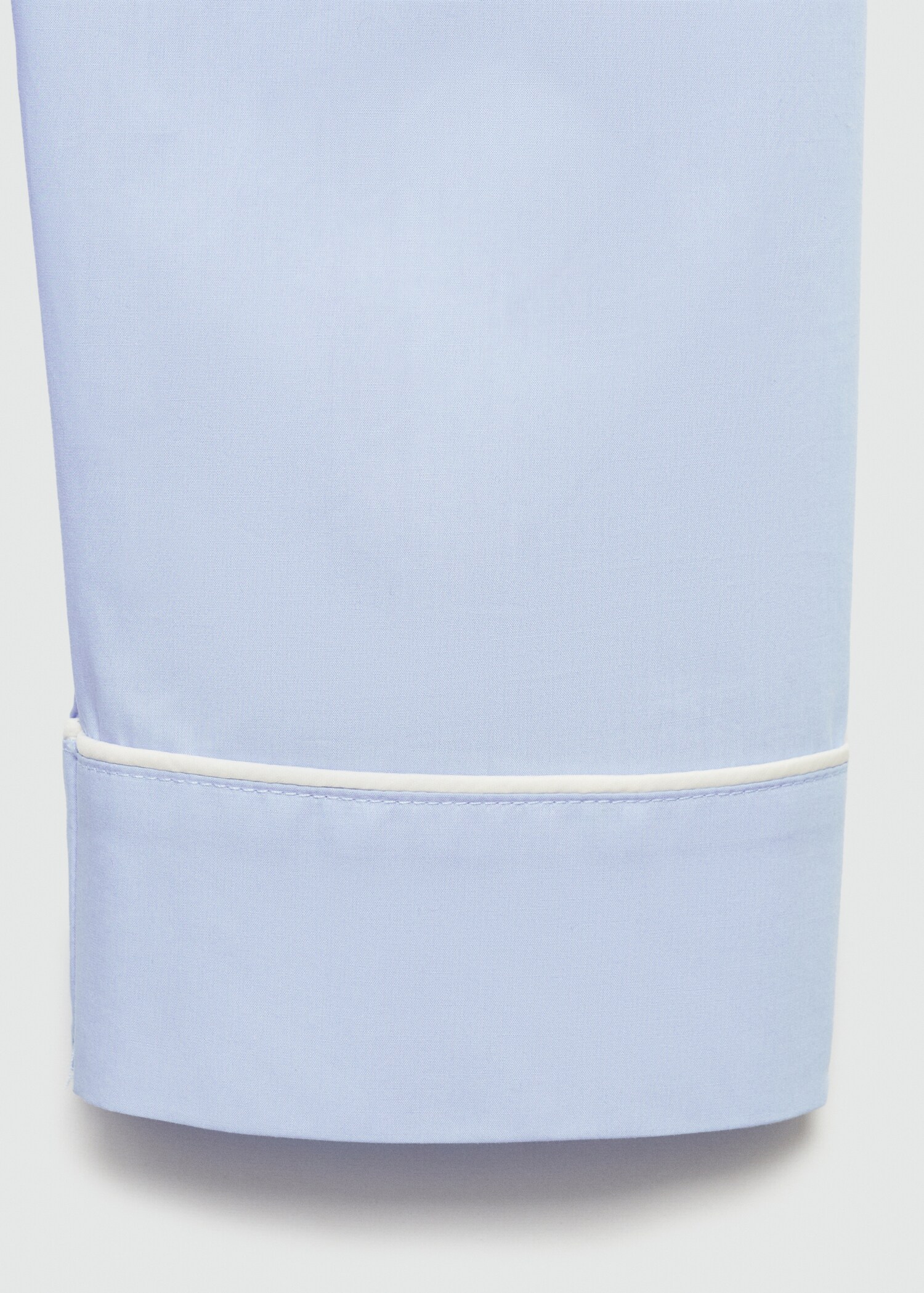 Pyjama shirt with contrasting finish - Details of the article 0