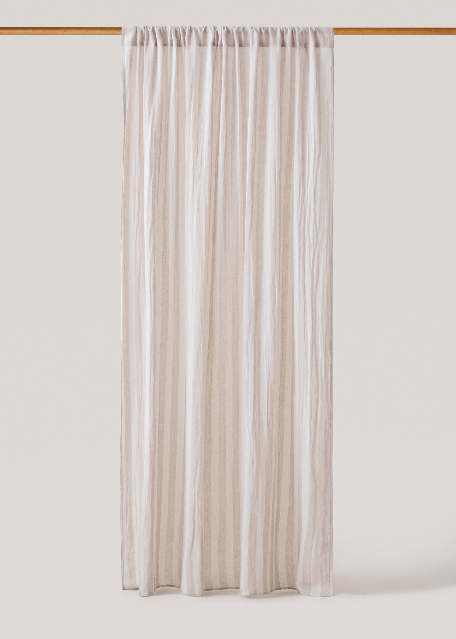 Striped linen-blend curtain - Article without model