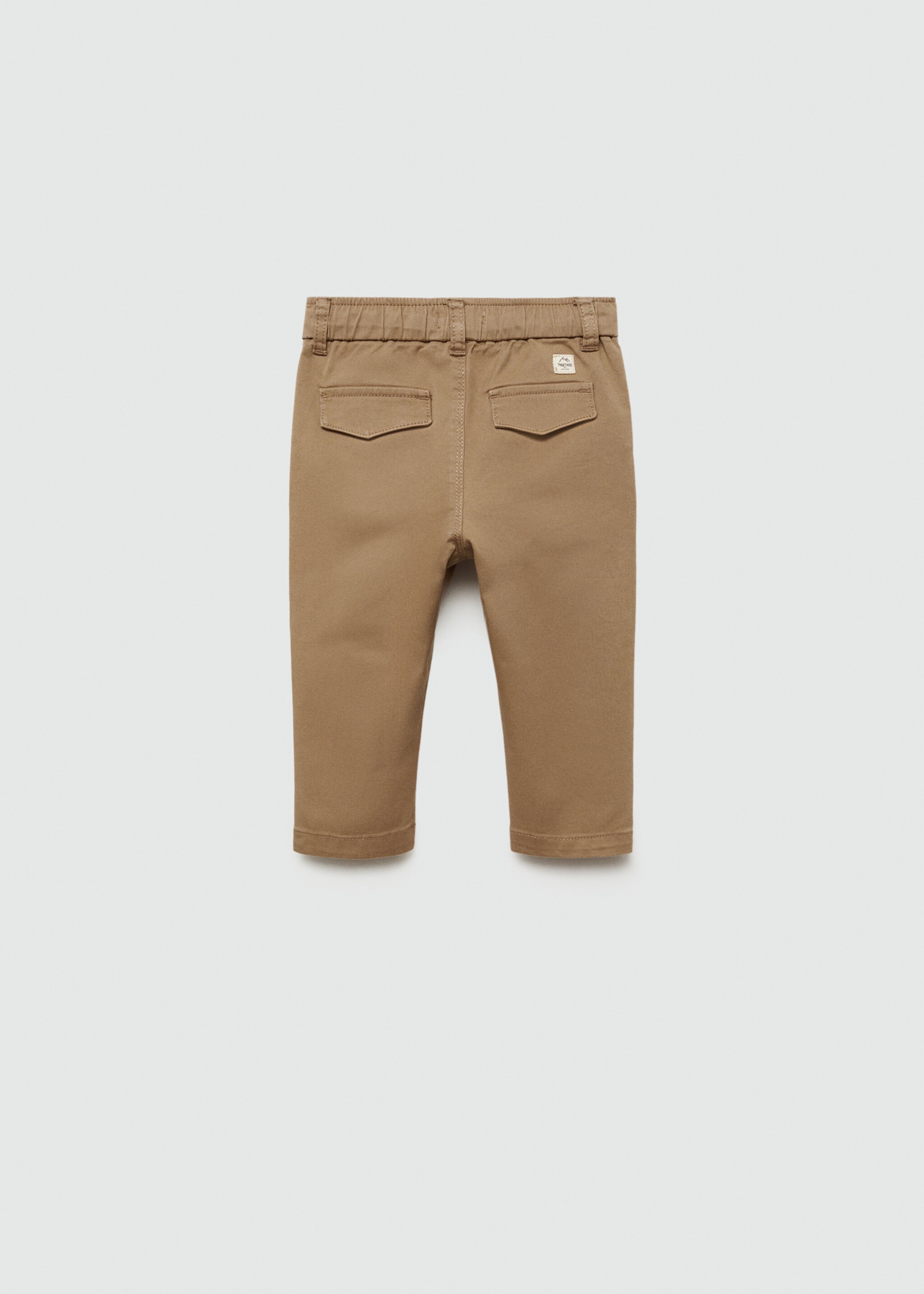 Elastic waist pants - Reverse of the article, Medium Brown. Ref: 77083273-00.