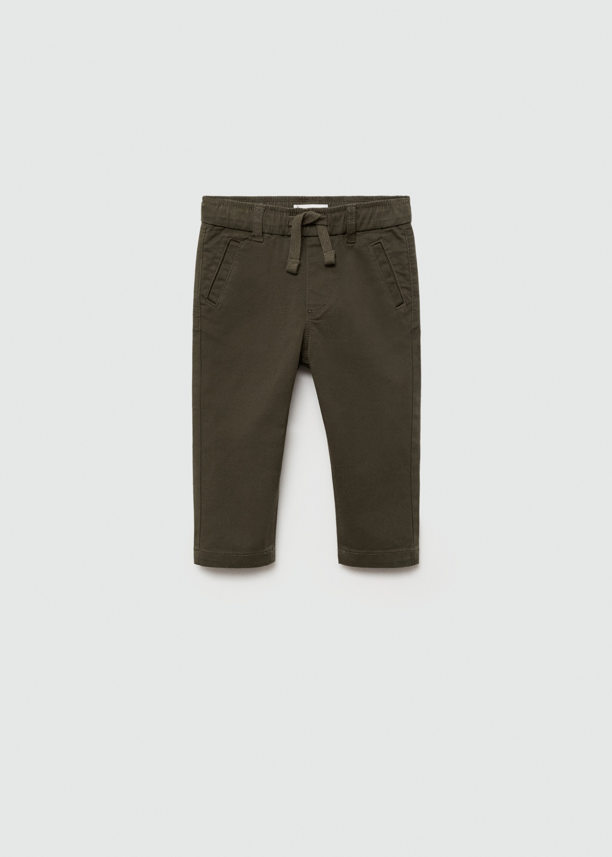 Elastic waist trousers - Article without model, Forest Green. Ref: 77083273-00.
