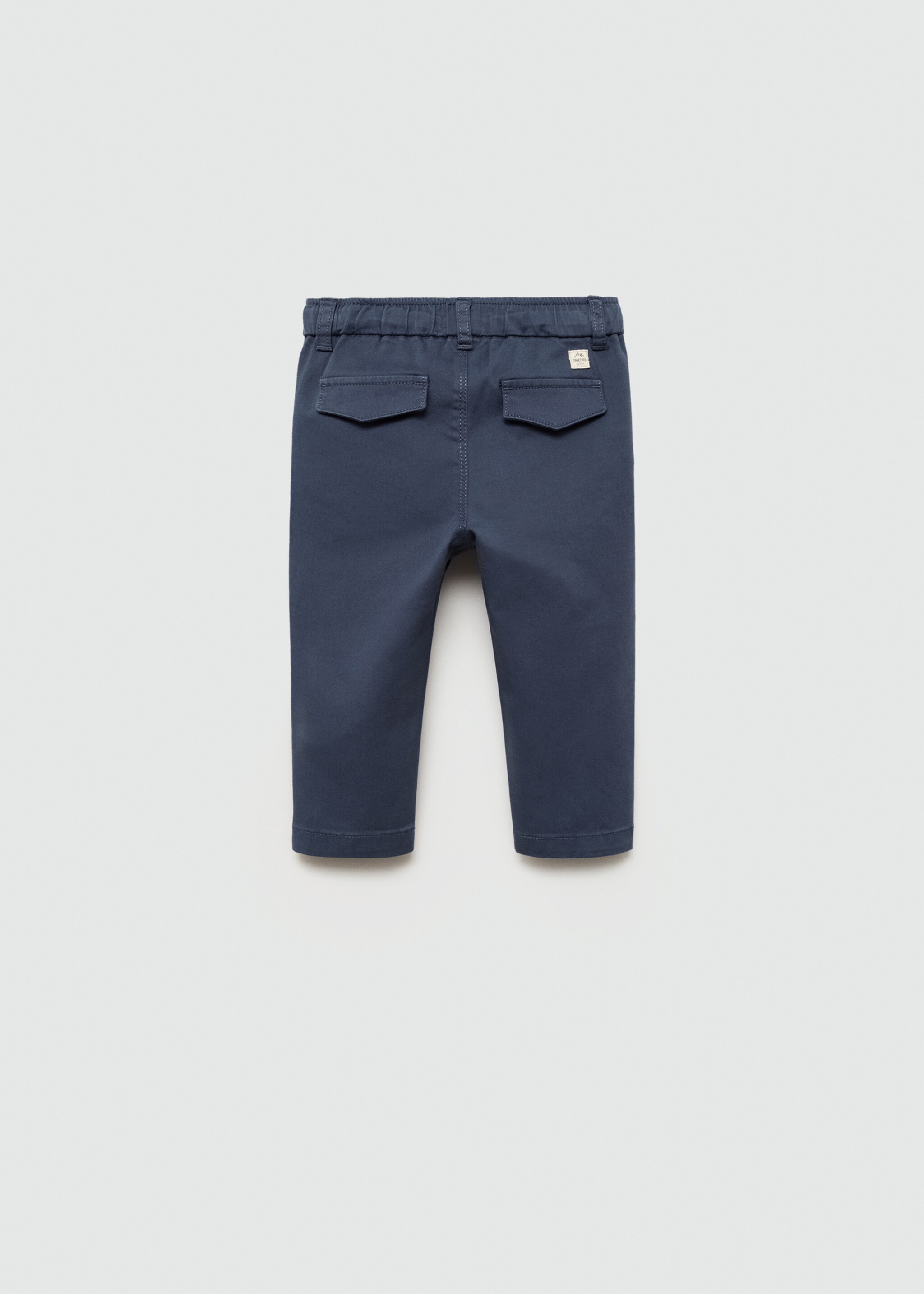 Elastic waist trousers - Reverse of the article, Blue. Ref: 77083273-00.