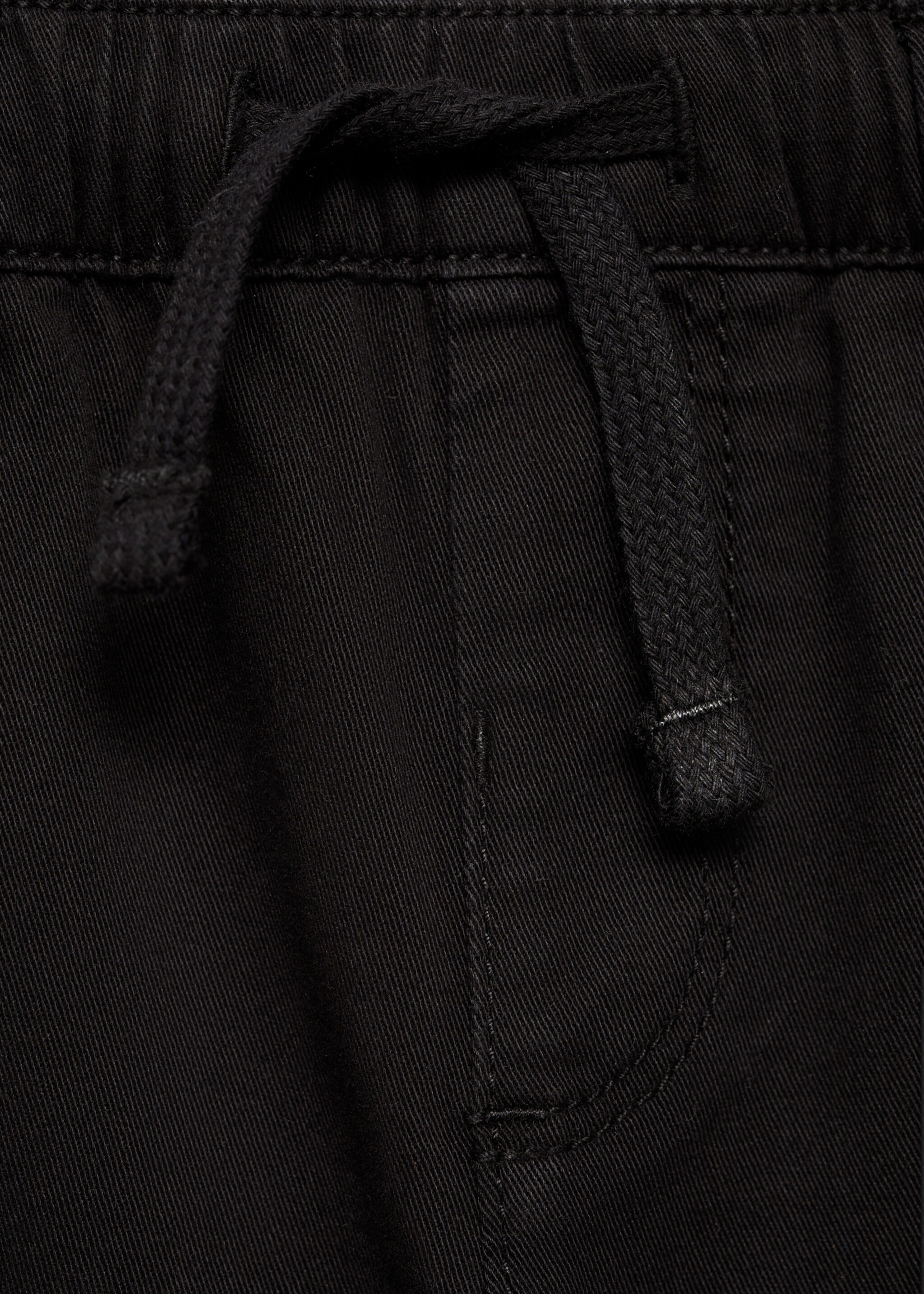 Cargo jogger trousers - Details of the article 8, Black. Ref: 77083275-00.