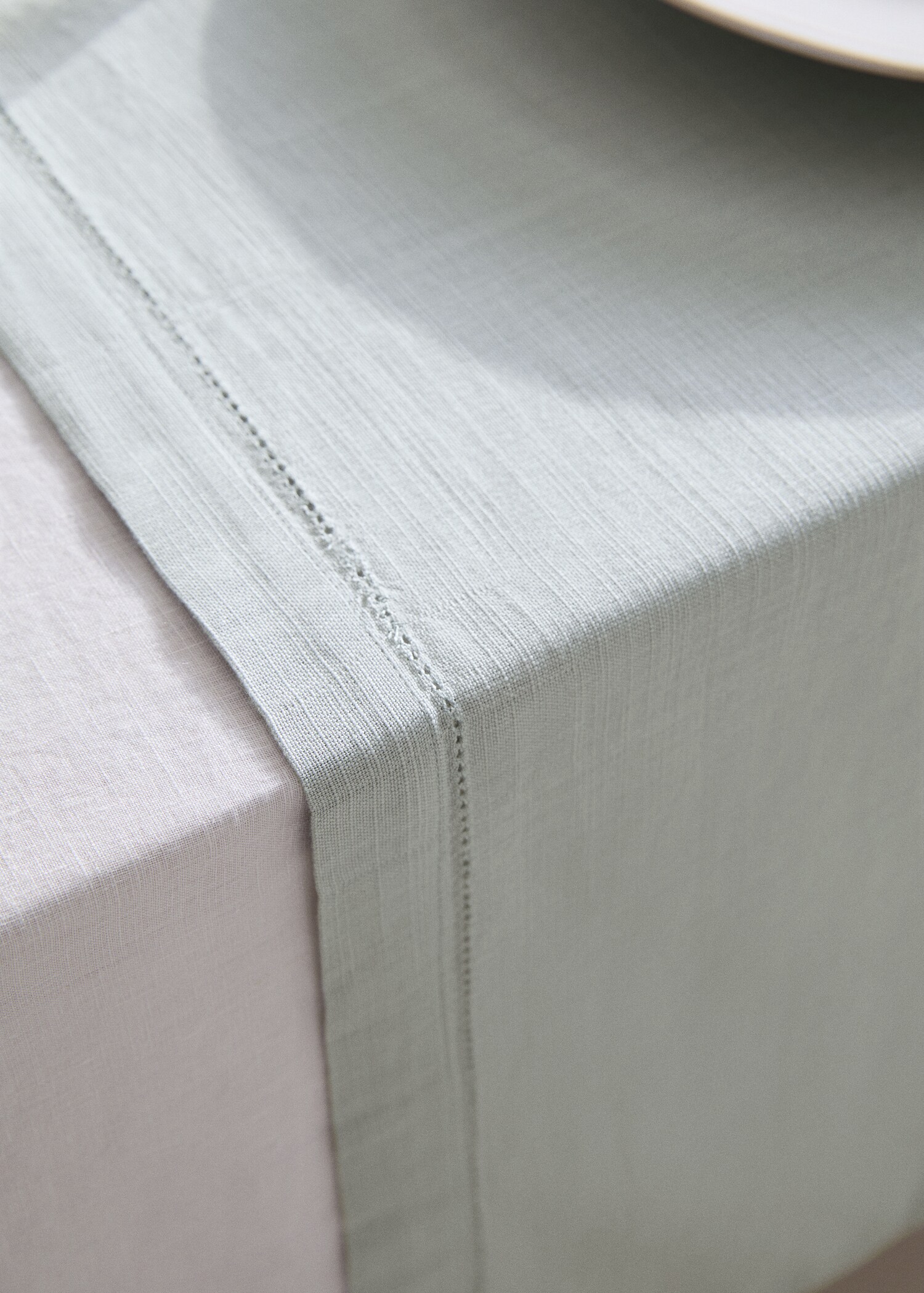 Hemstitch embroidered table runner - Details of the article 8