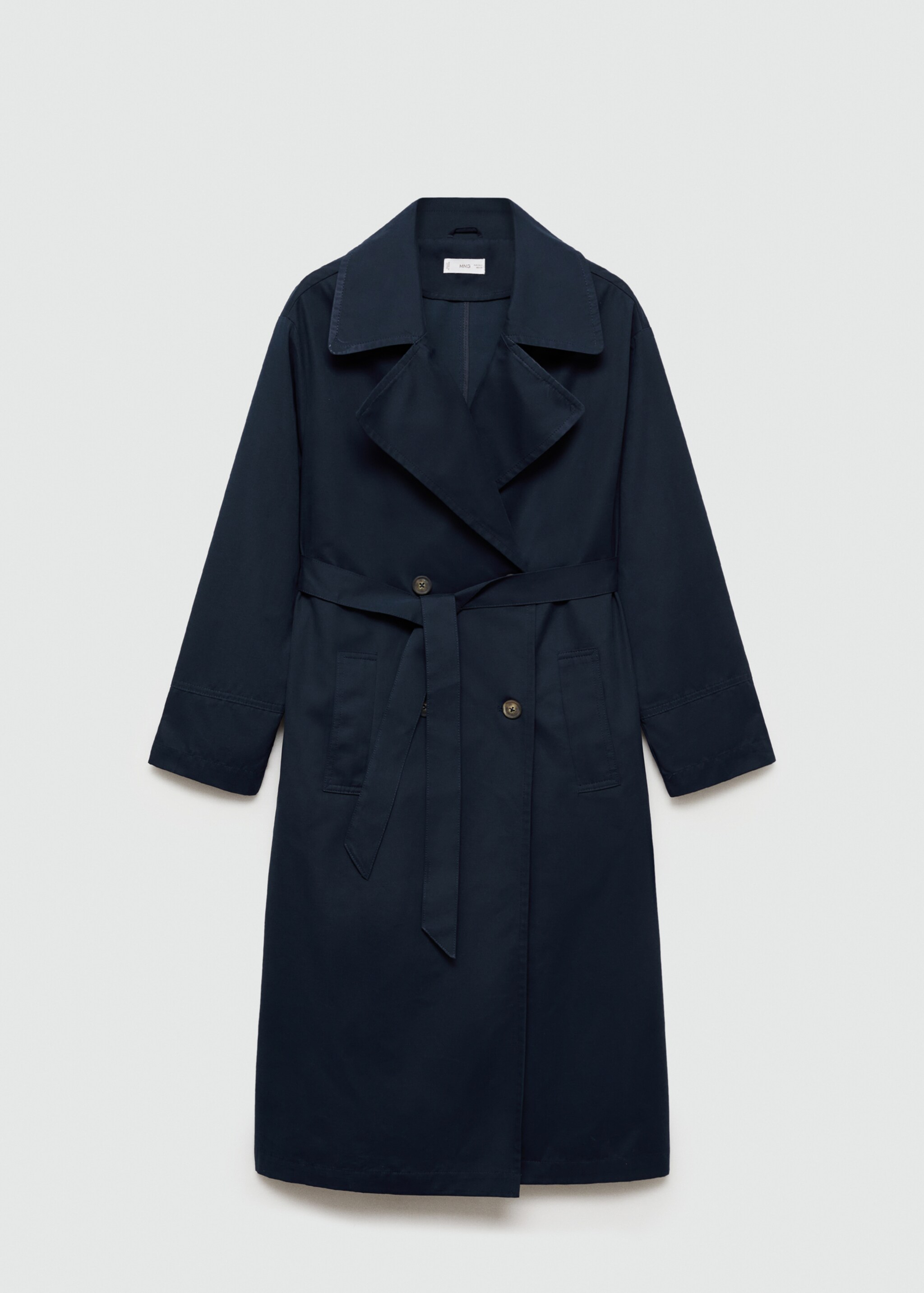 Classic trench coat with belt - Article without model, Dark Navy. Ref: 77083283-00.