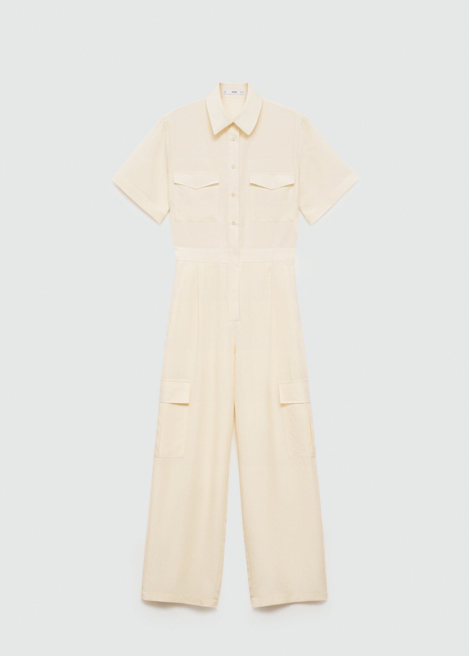 Jumpsuit i skjortmodell lyocell - Artikel utan modell