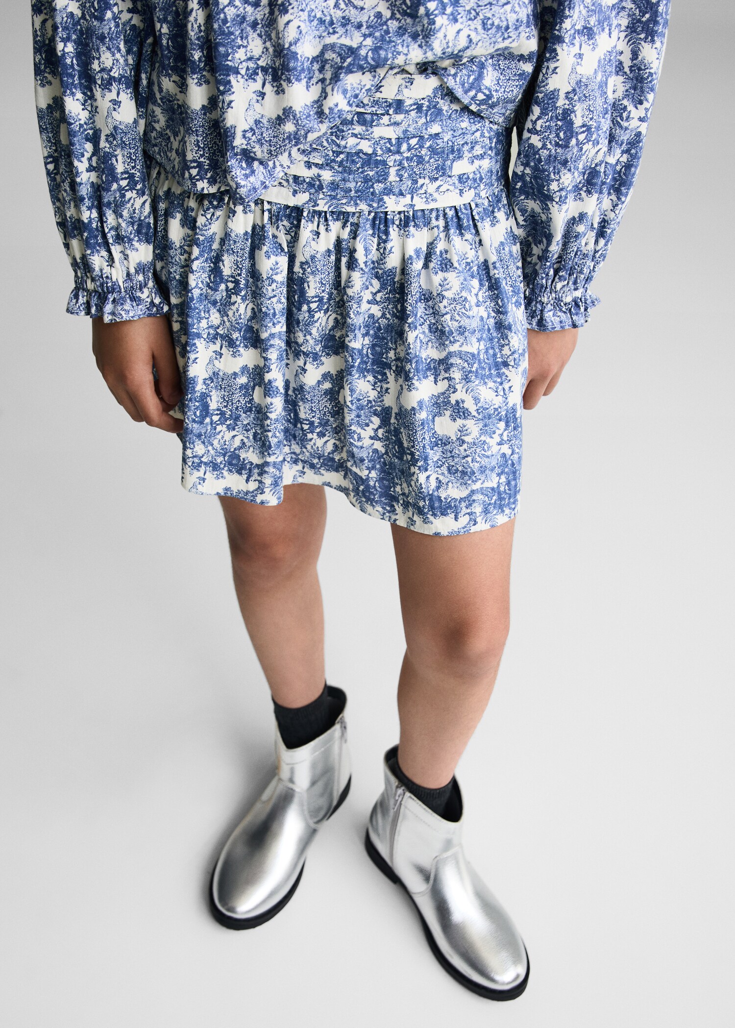 Printed pleated skirt - Medium plane