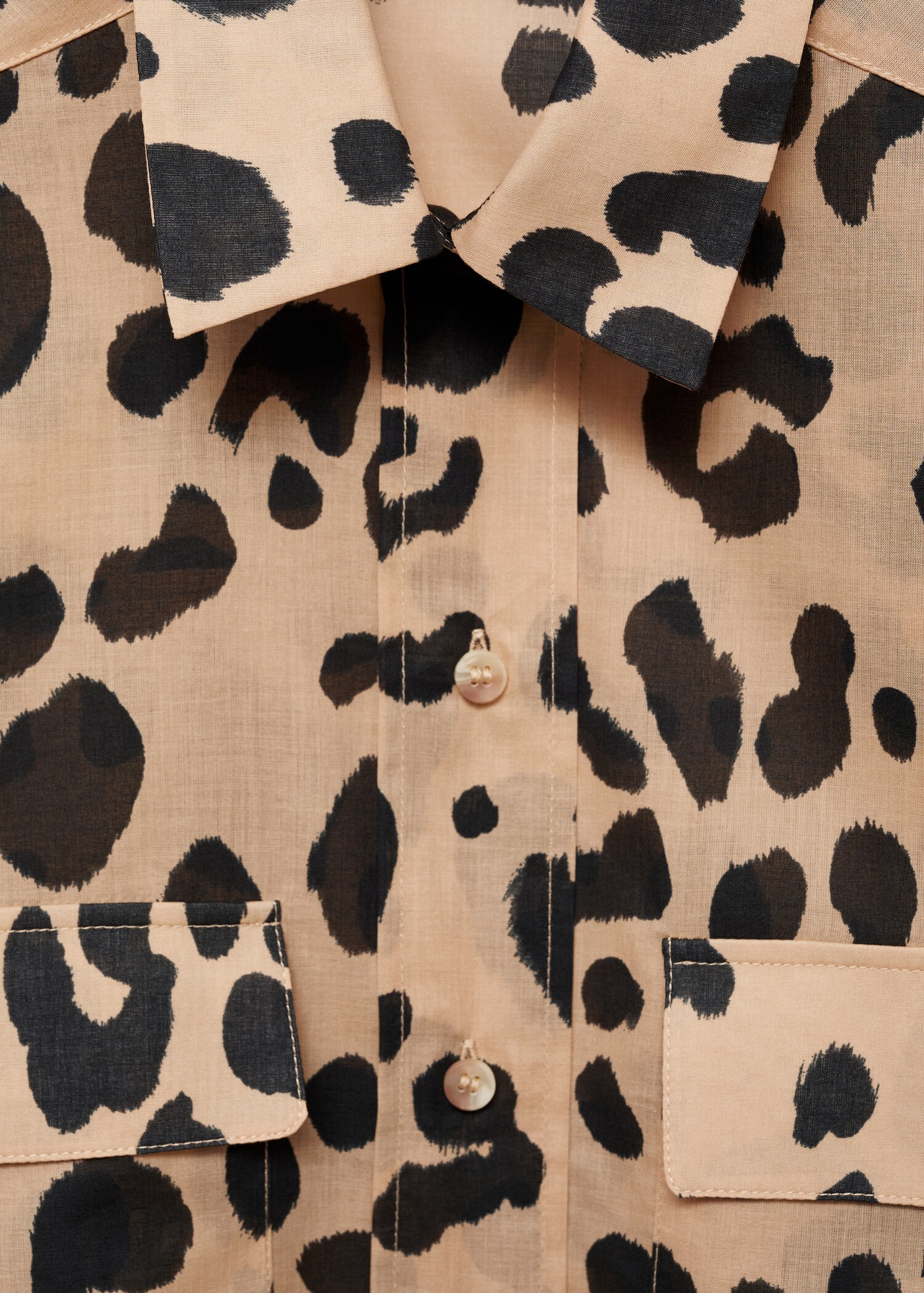 Camisa com estampado animal - Pormenor do artigo 0