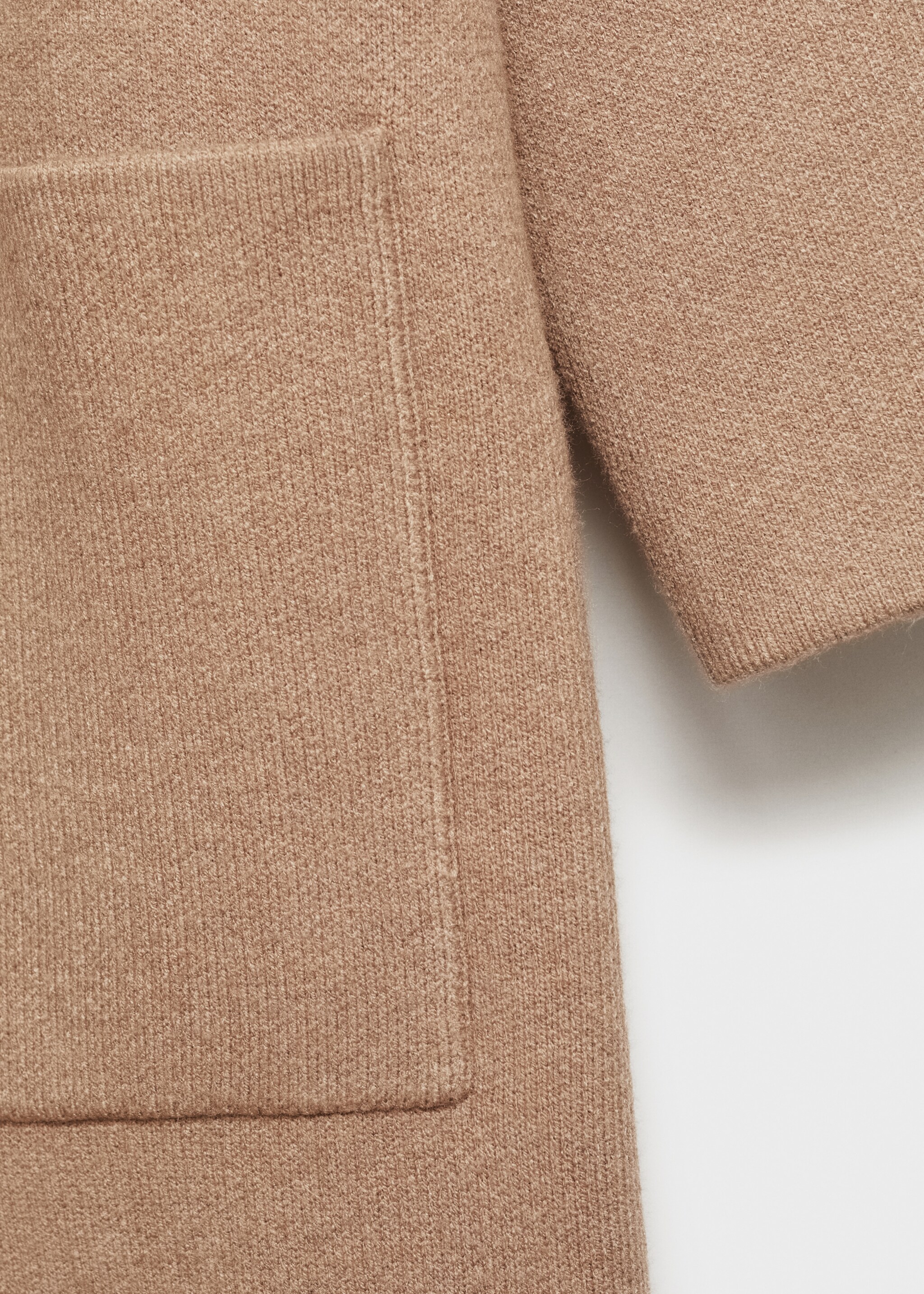 Haină oversize din tricot cu buzunare - Detaliu al articolului 0, Maro mediu. Ref: 77083666-00.