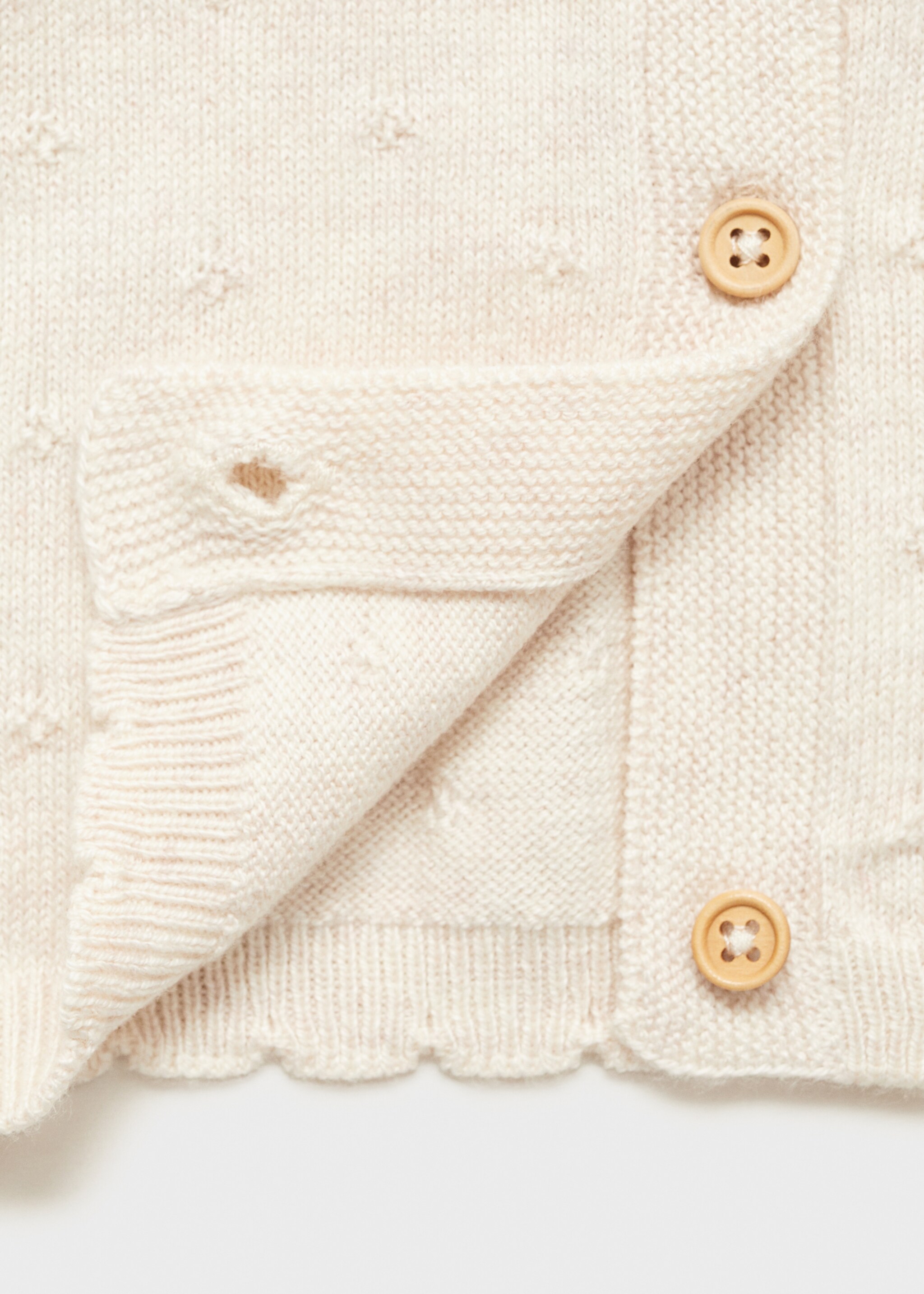 Bestickte Strickjacke - Detail des Artikels 0, Sandfarben. Ref: 77083667-00.