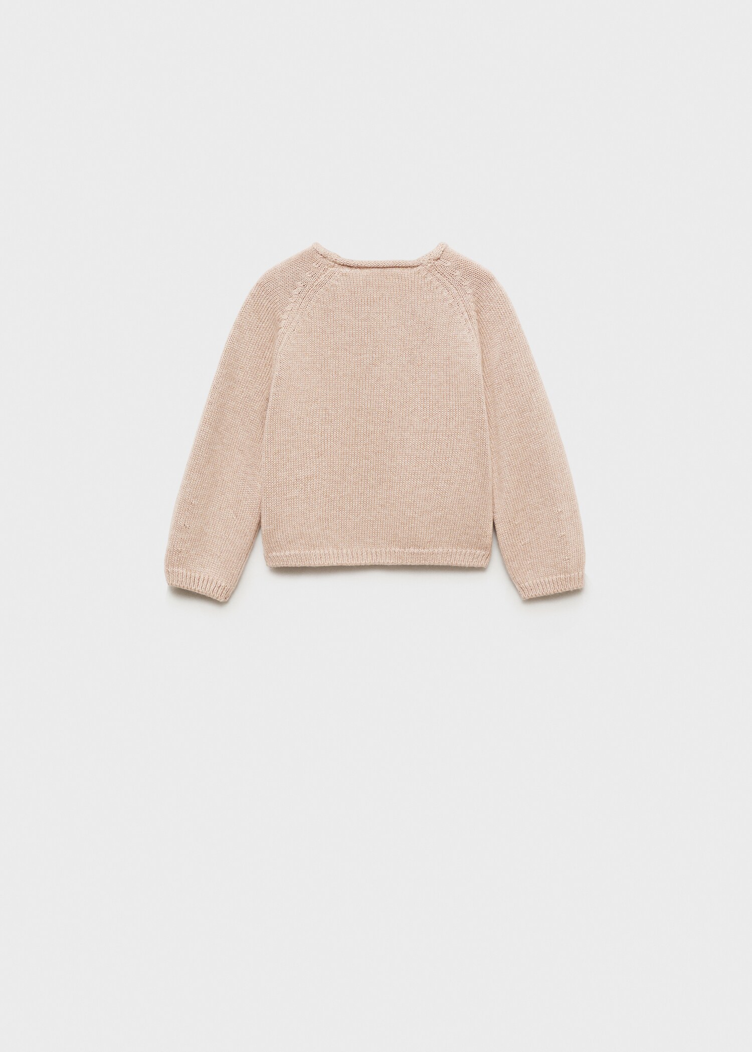 Sweter z dzianiny z ozdobnymi guzikami - Tylna strona artykułu