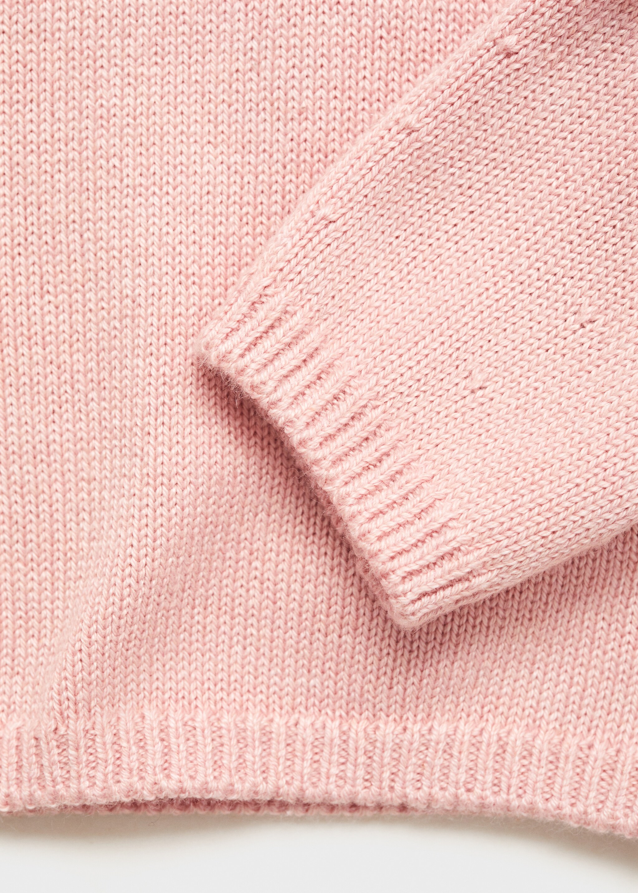 Buttons detail knit sweater - Details of the article 0, Pink. Ref: 77083668-00.