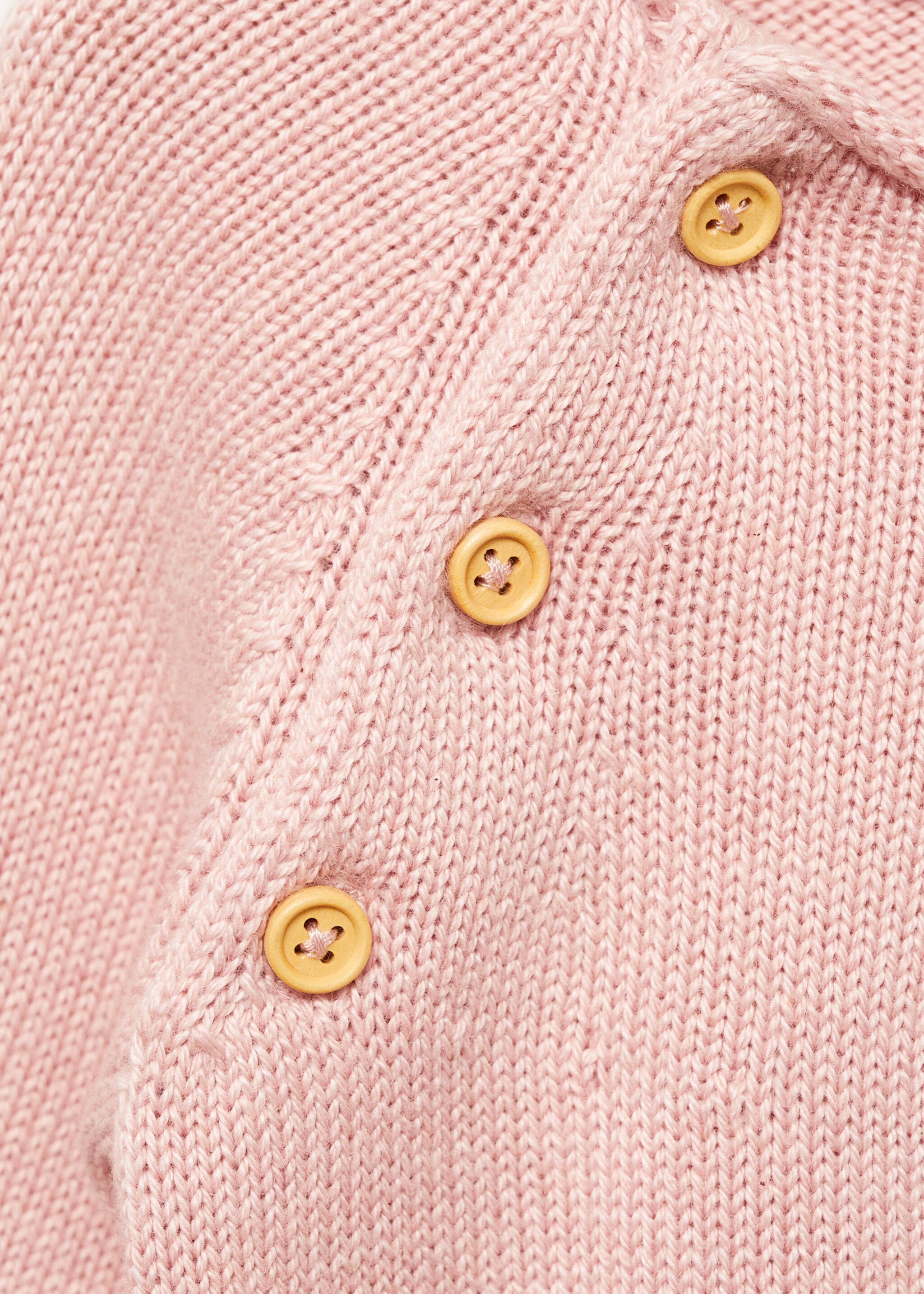 Buttons detail knit sweater - Details of the article 8, Pink. Ref: 77083668-00.