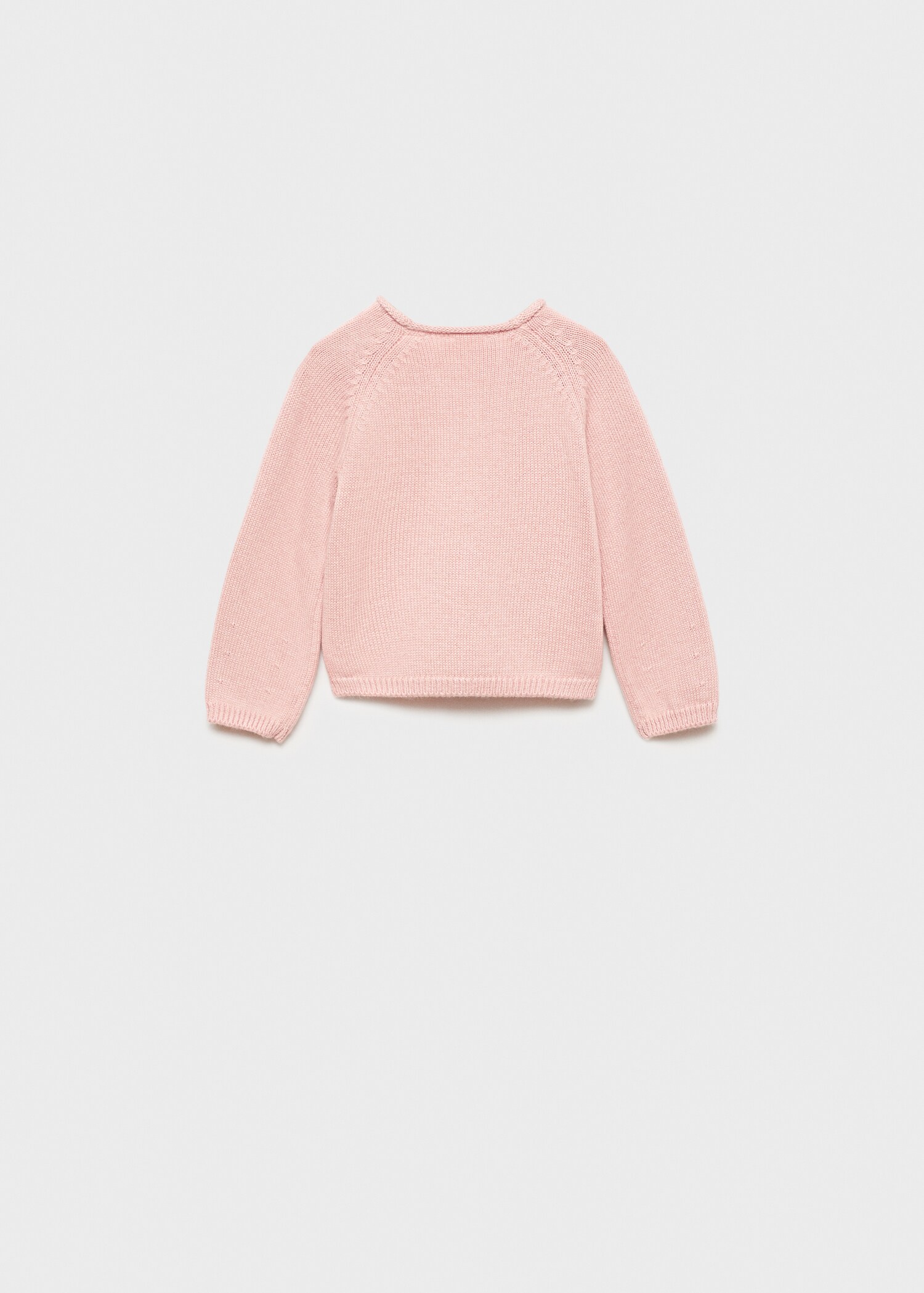 Sweter z dzianiny z ozdobnymi guzikami - Tylna strona artykułu