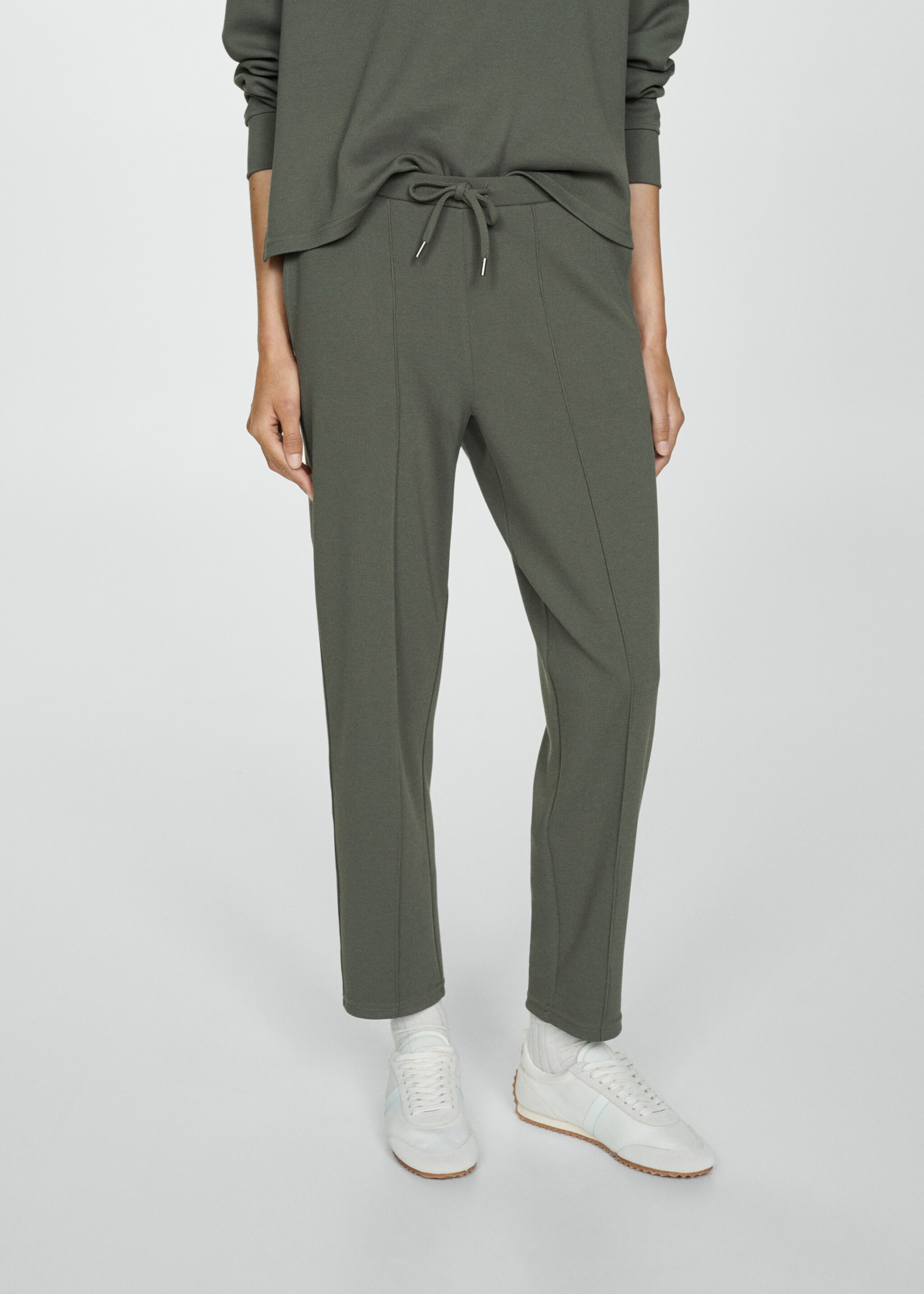 Pantalón jogger costuras - Plano medio, Khaki. Ref: 77084014-00.