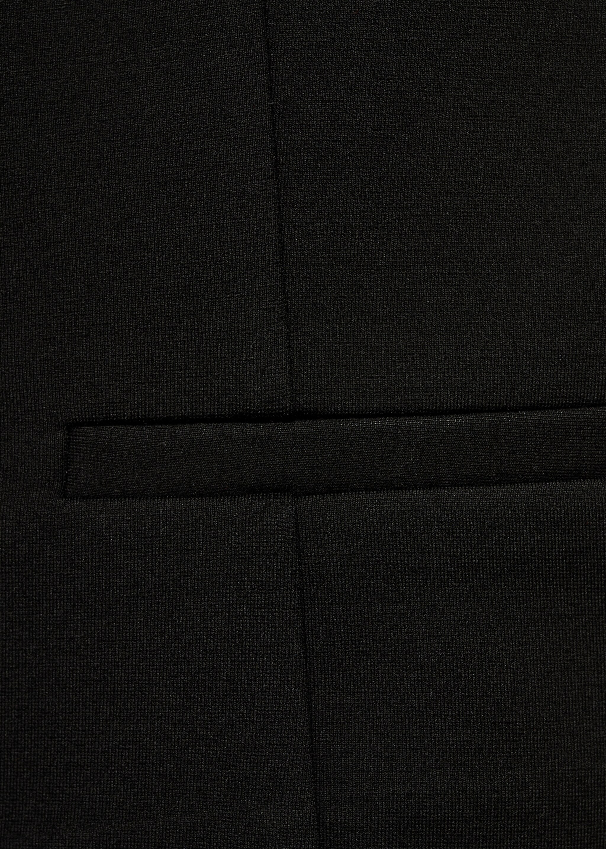 Roma knitted gilet - Details of the article 8, Black. Ref: 77084021-00.