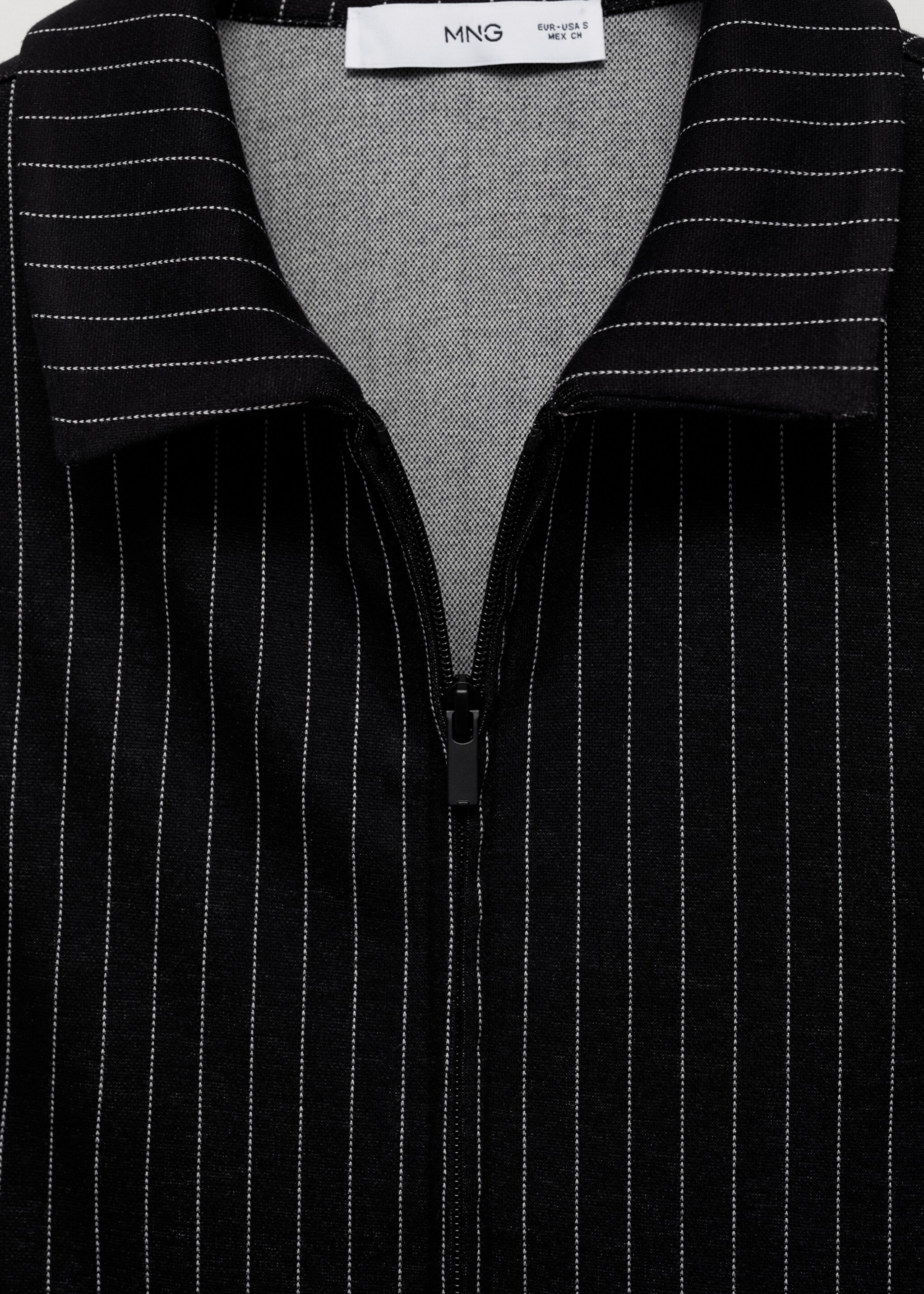 Striped top with double zip - Details of the article 8