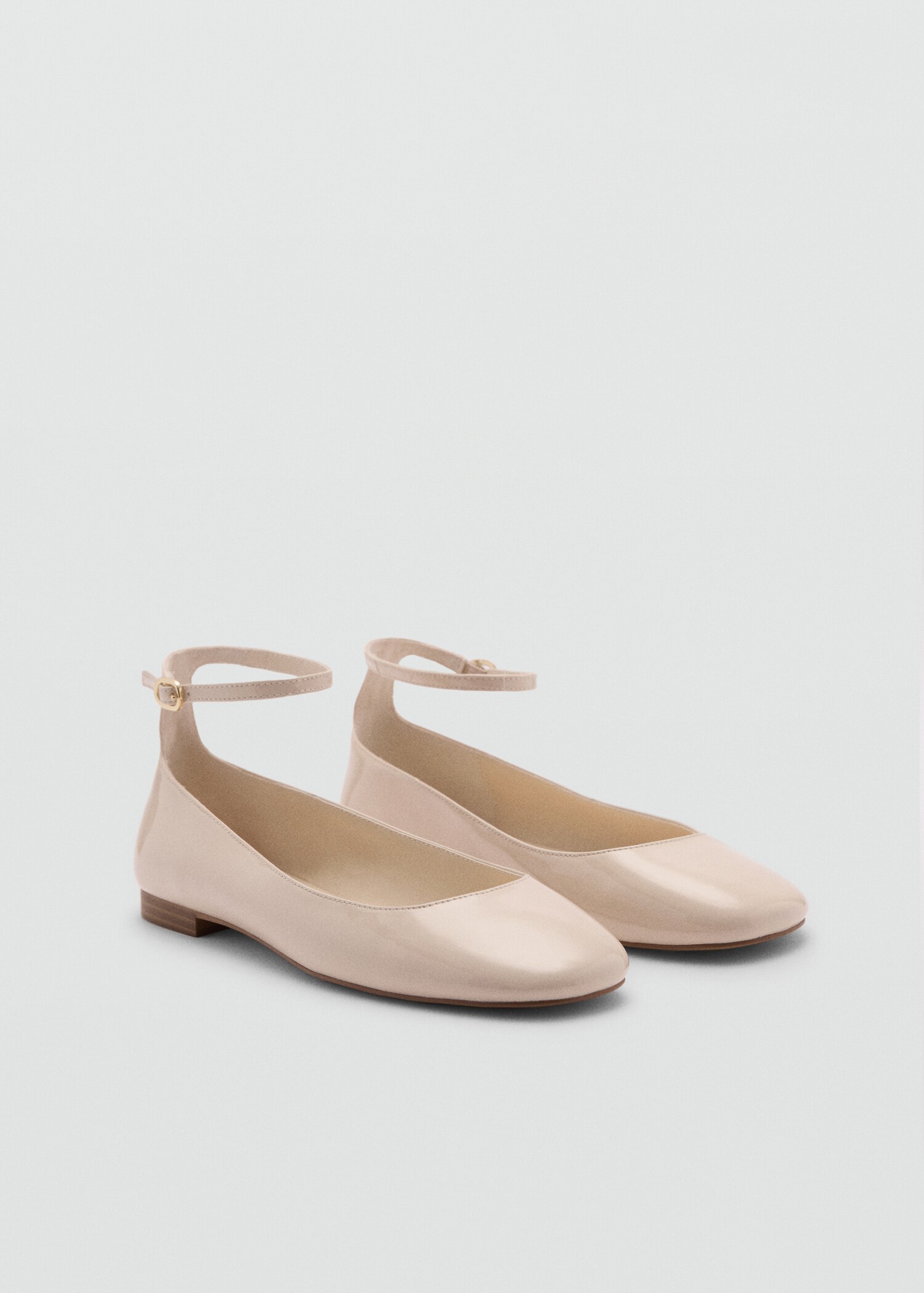 Lakleren ballerina's met bandje - Middenvlak