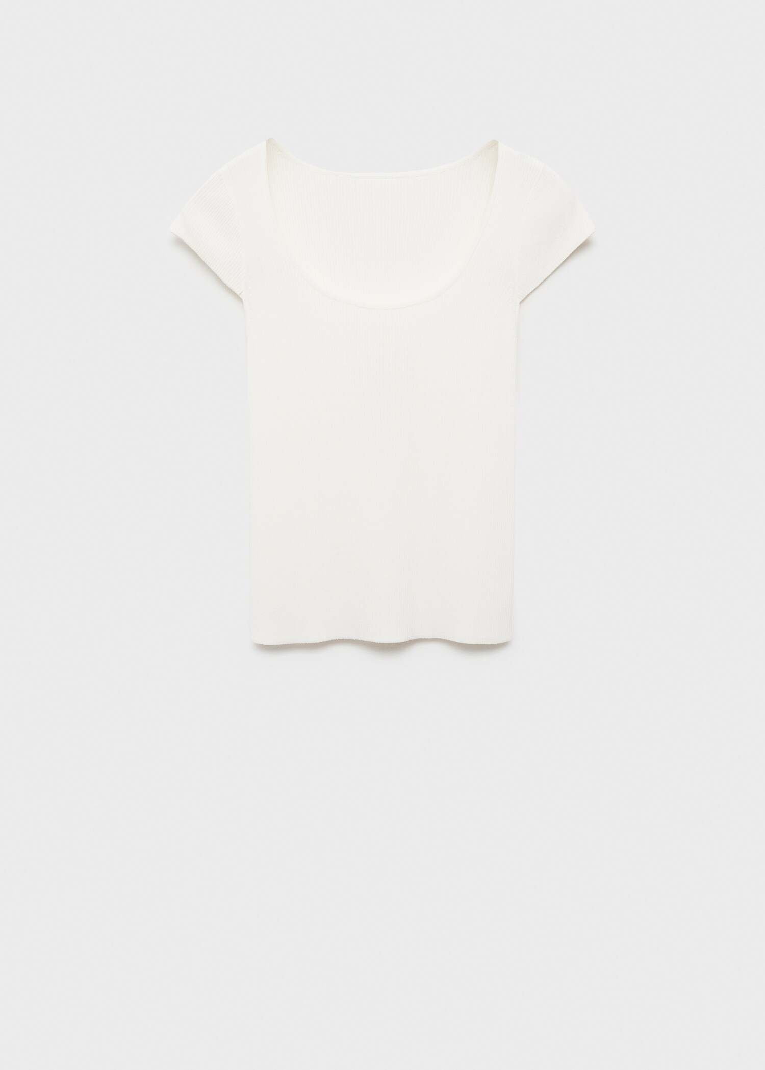 Fine ribbed knit top - Article without model
