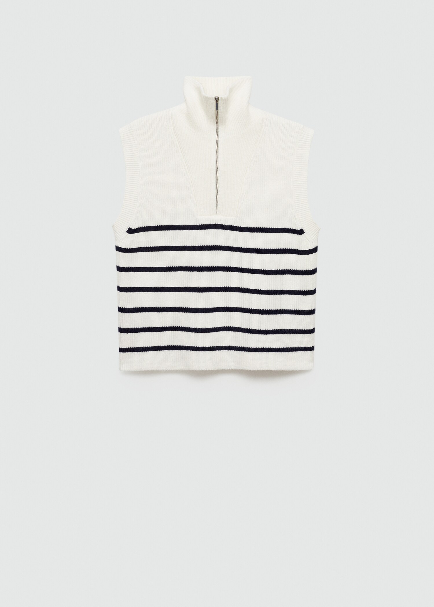 Knitted gilet with zip - Article without model