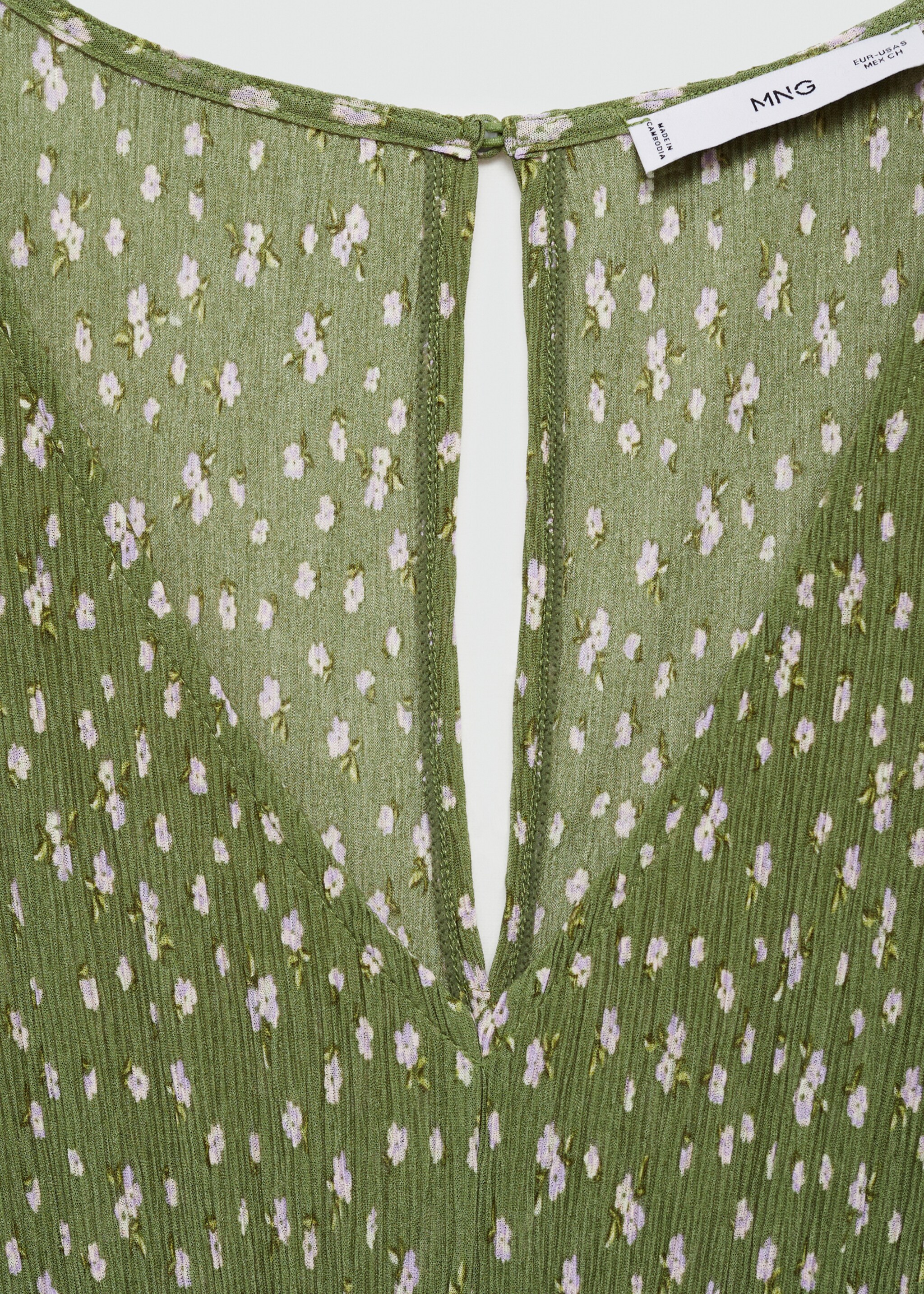 Textured printed dress - Details of the article 8