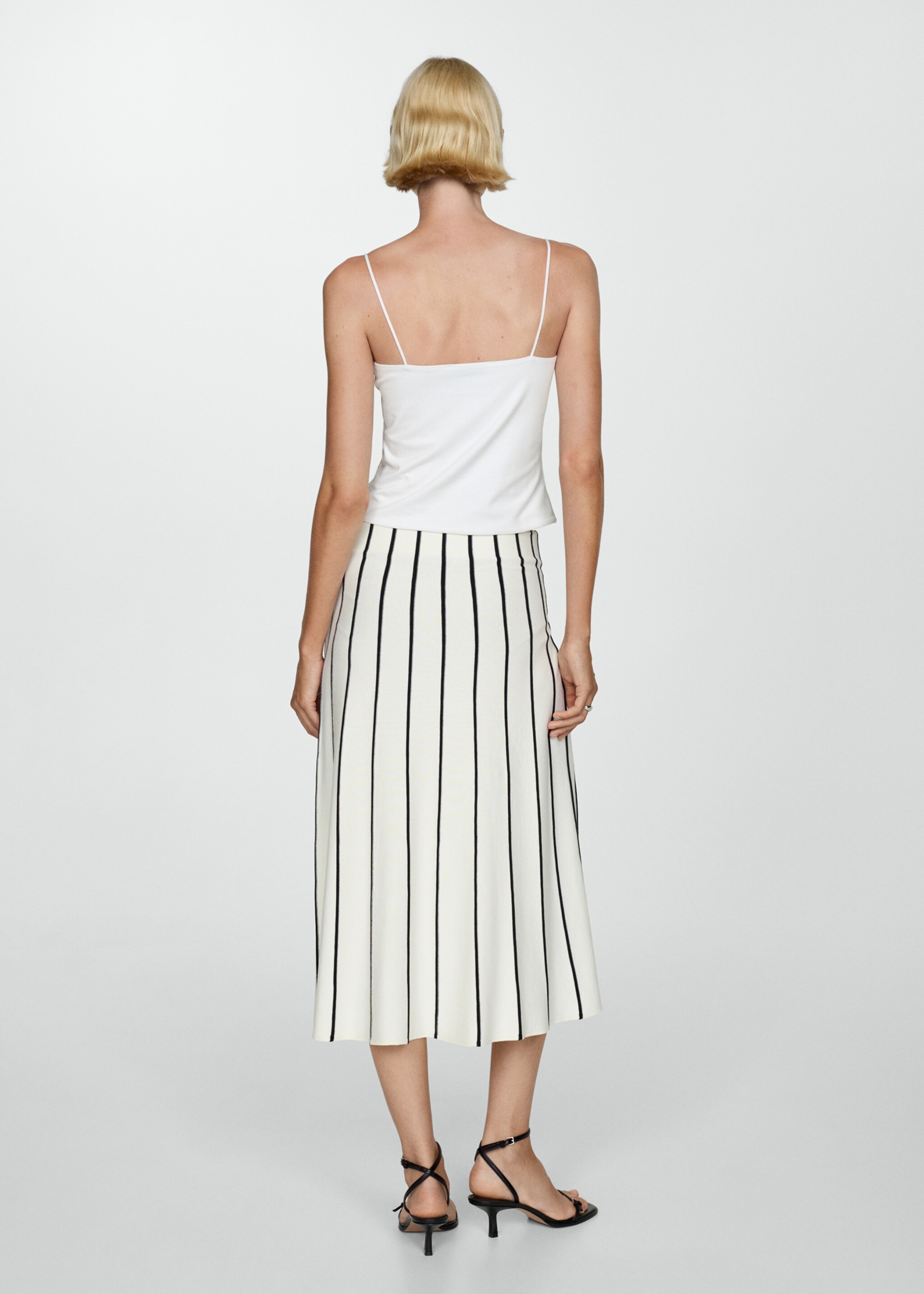 Strapless straight-neck top - Reverse of the article, White. Ref: 77084037-00.
