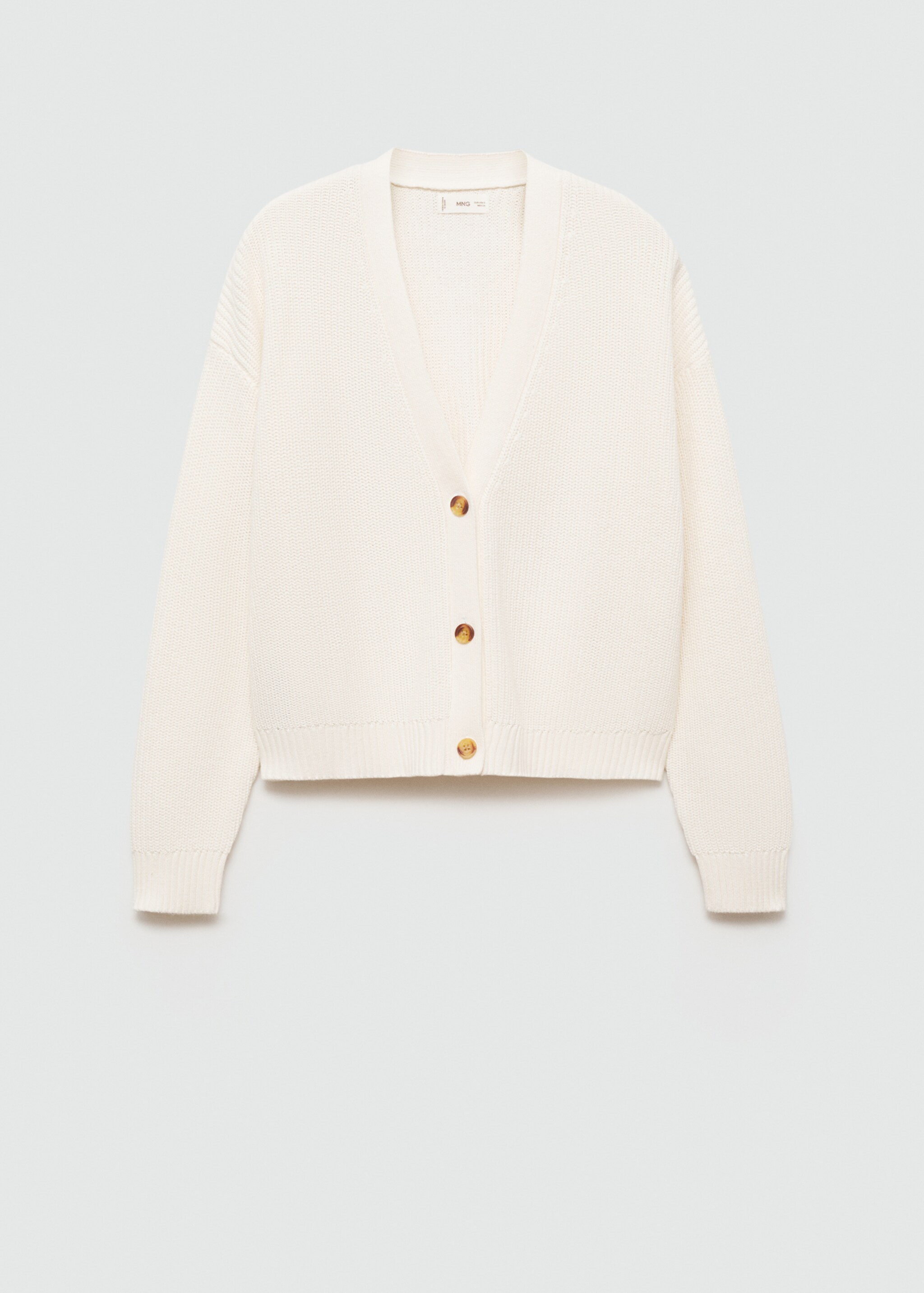 Button knit cardigan - Article without model, Off White. Ref: 77084039-00.