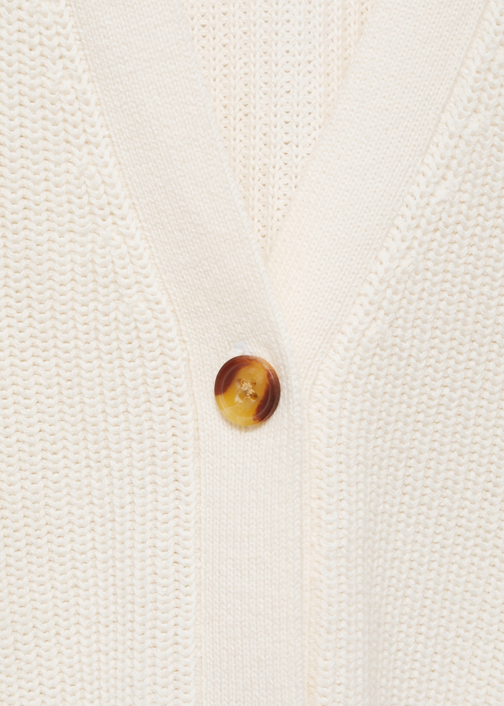 Button knit cardigan - Details of the article 8, Off White. Ref: 77084039-00.