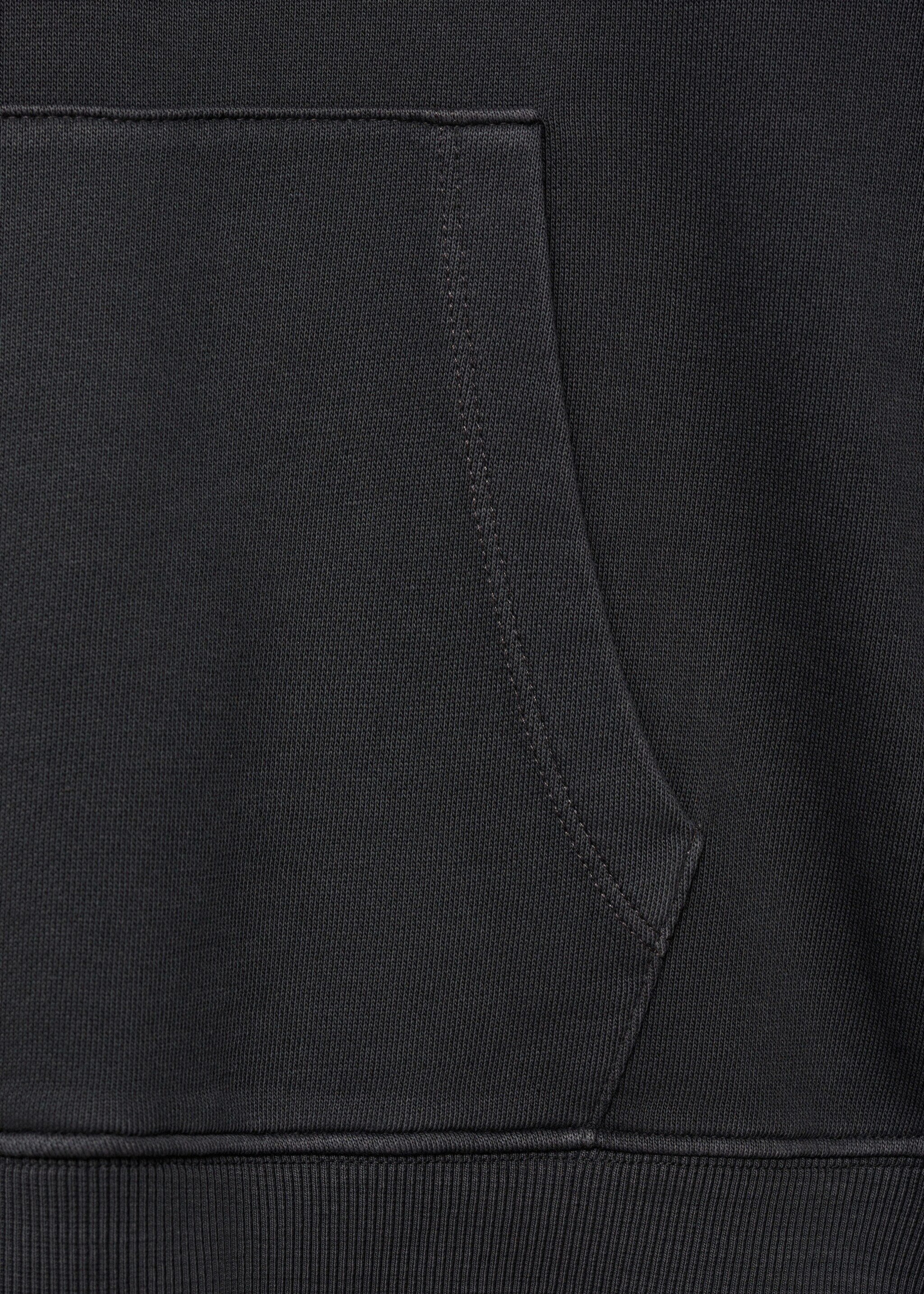 Embroidered hoodie - Details of the article 0, Charcoal. Ref: 77084041-00.