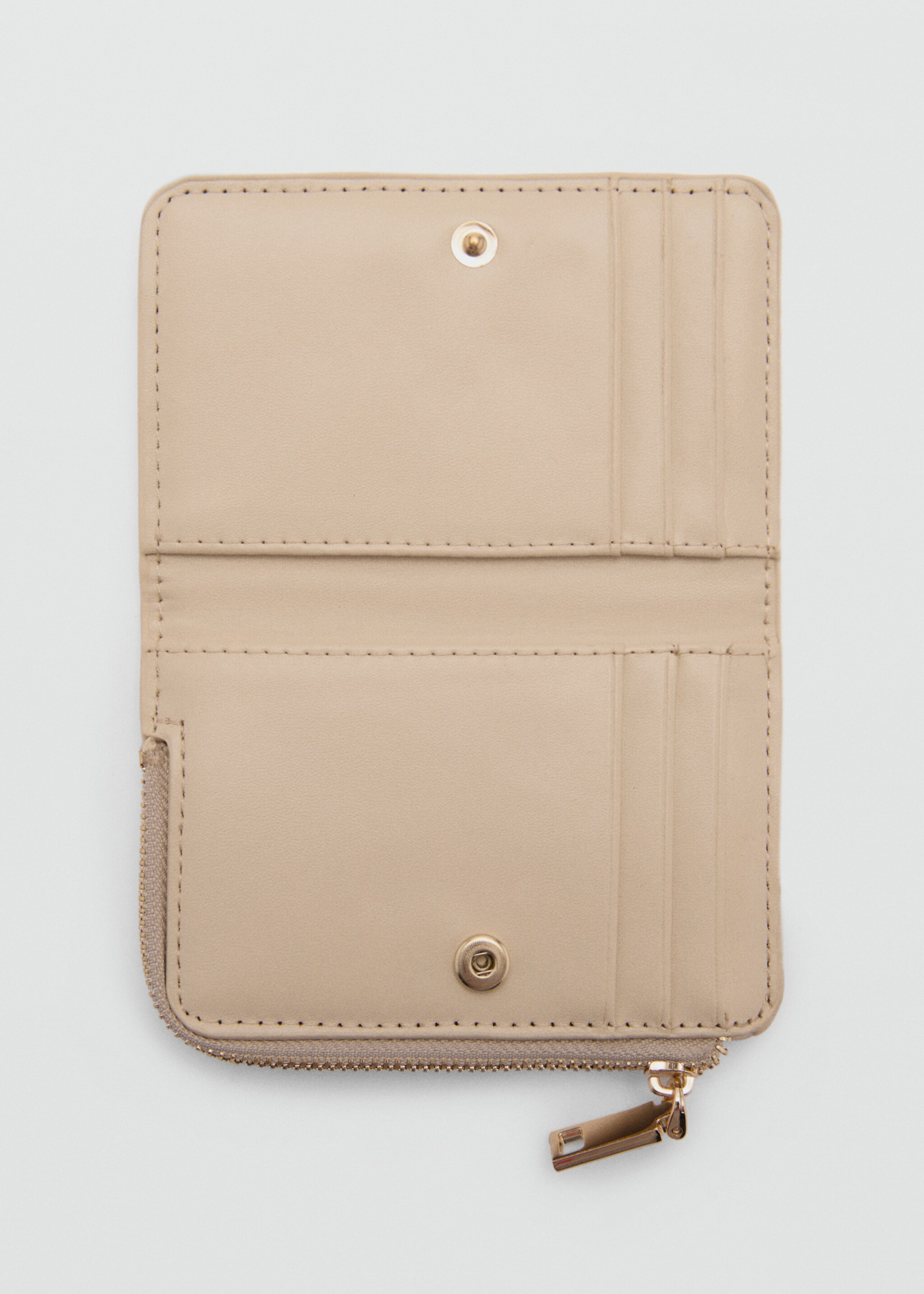 Billetera efecto cocodrilo - Detalle del artículo 1, Blanco marfil. Ref: 77084043-00.