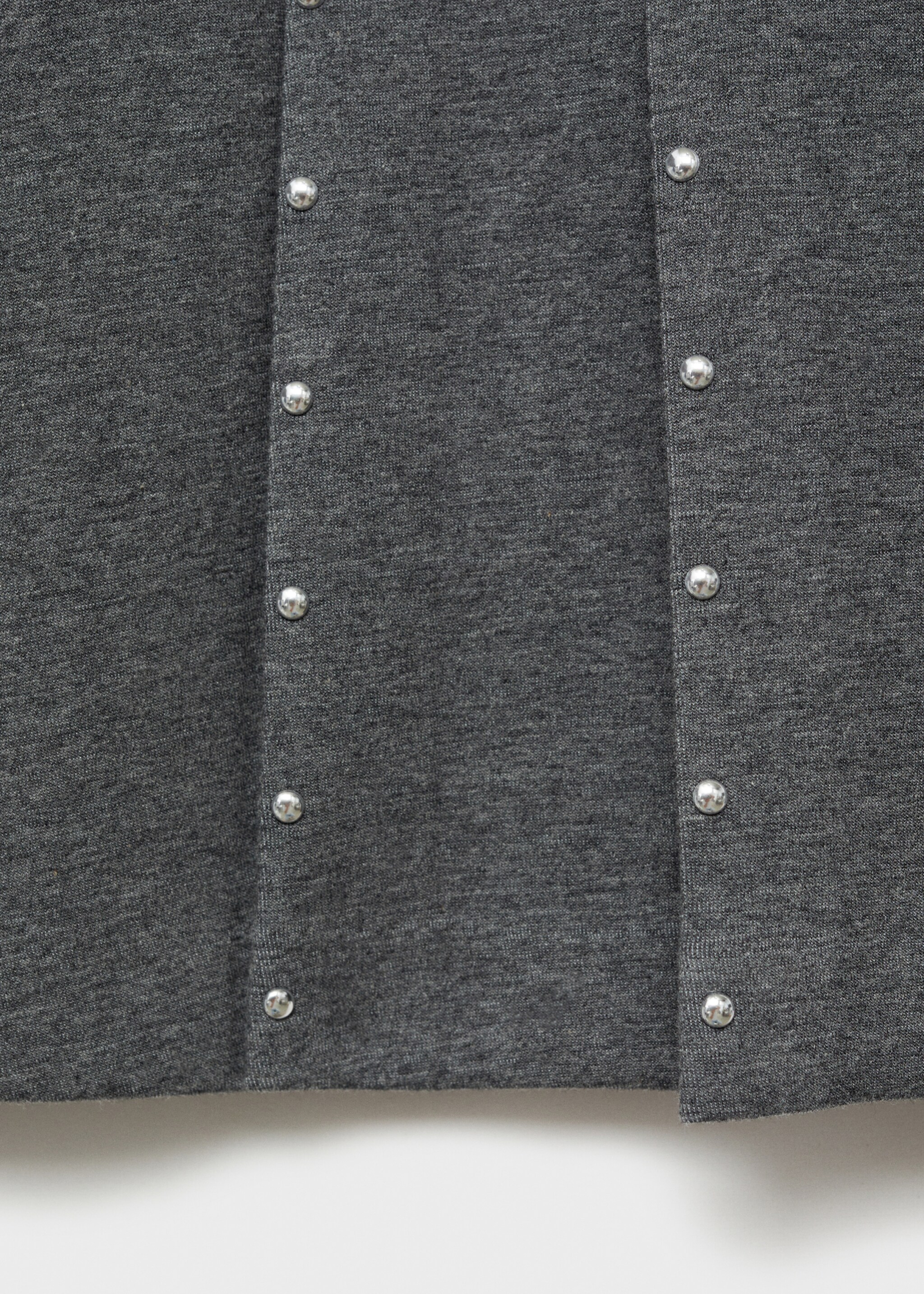 Mini-skirt with studs - Details of the article 8, Medium Heather Grey. Ref: 77084050-00.