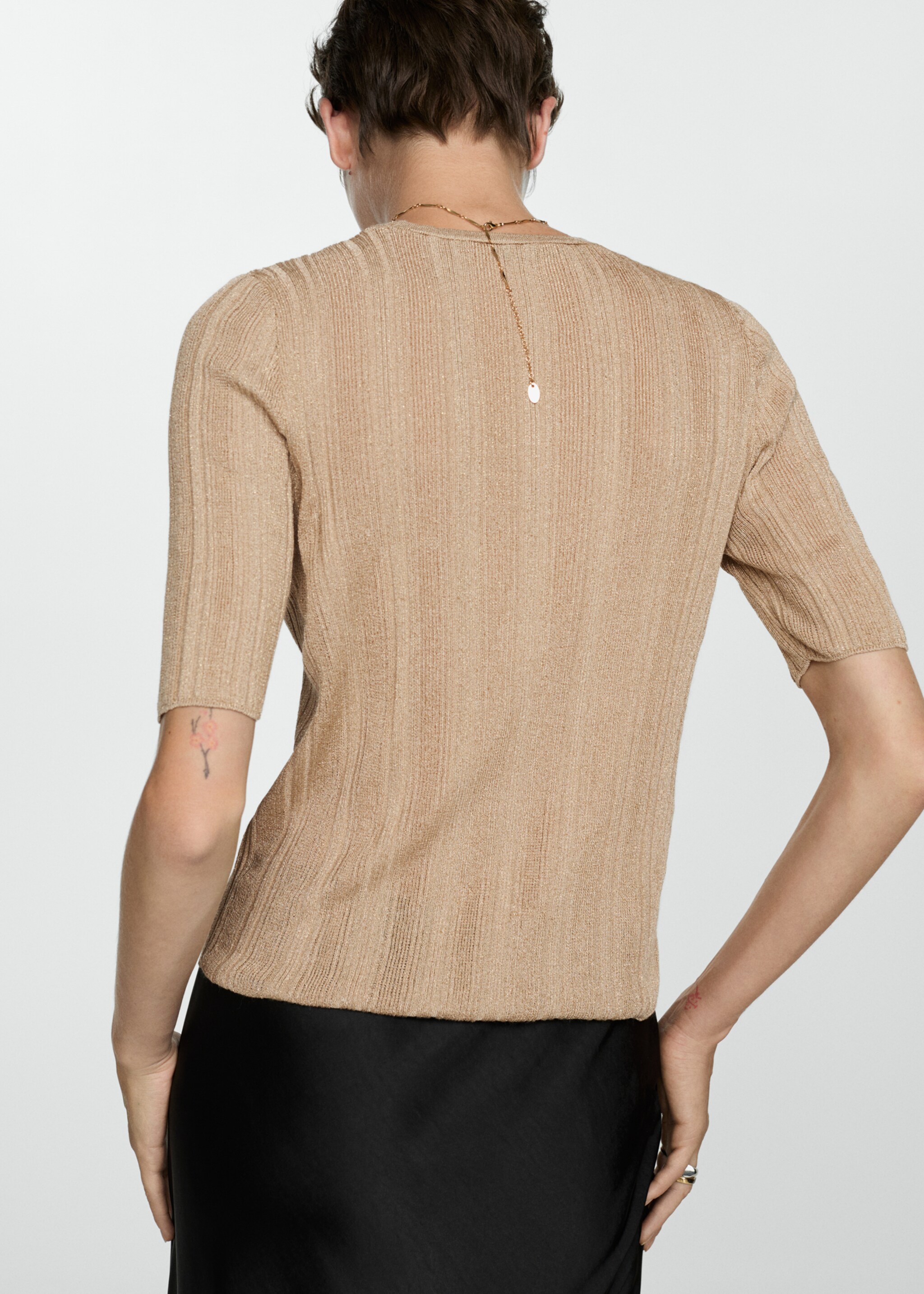 Stickad topp lurex - Artikelns baksida