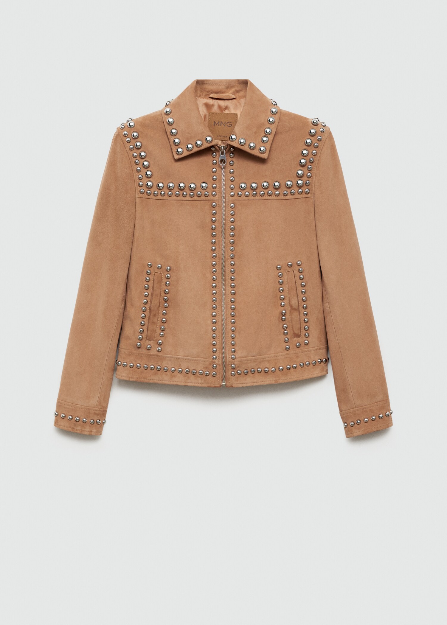 Veste cuir cloutée - Article sans modèle