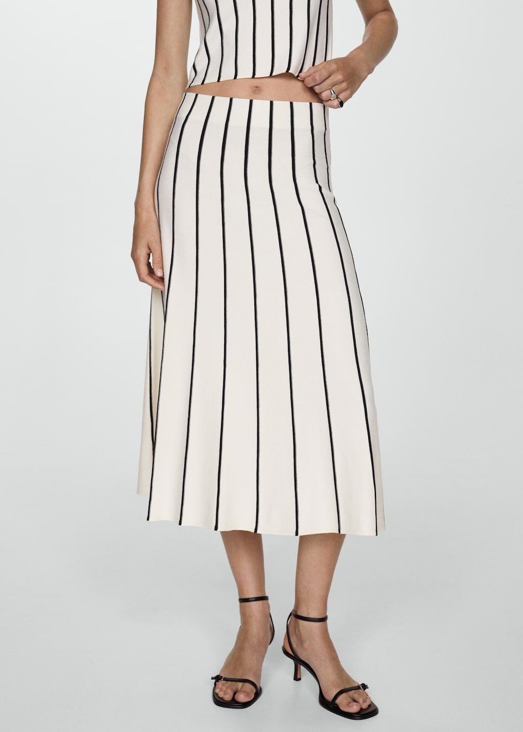 Striped knitted skirt - Women | MANGO OUTLET USA Striped knitted skirt - Women | MANGO OUTLET USA