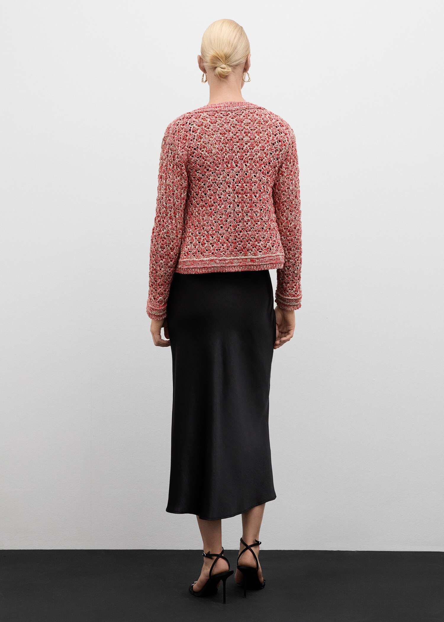 Lurex openwork cardigan - Reverse of the article